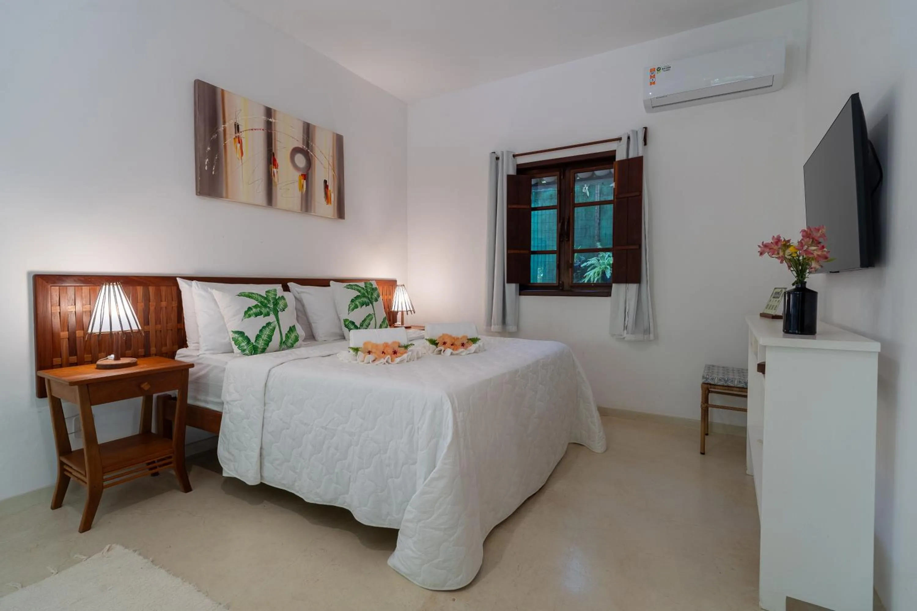 Bed in Pousada Samambaia