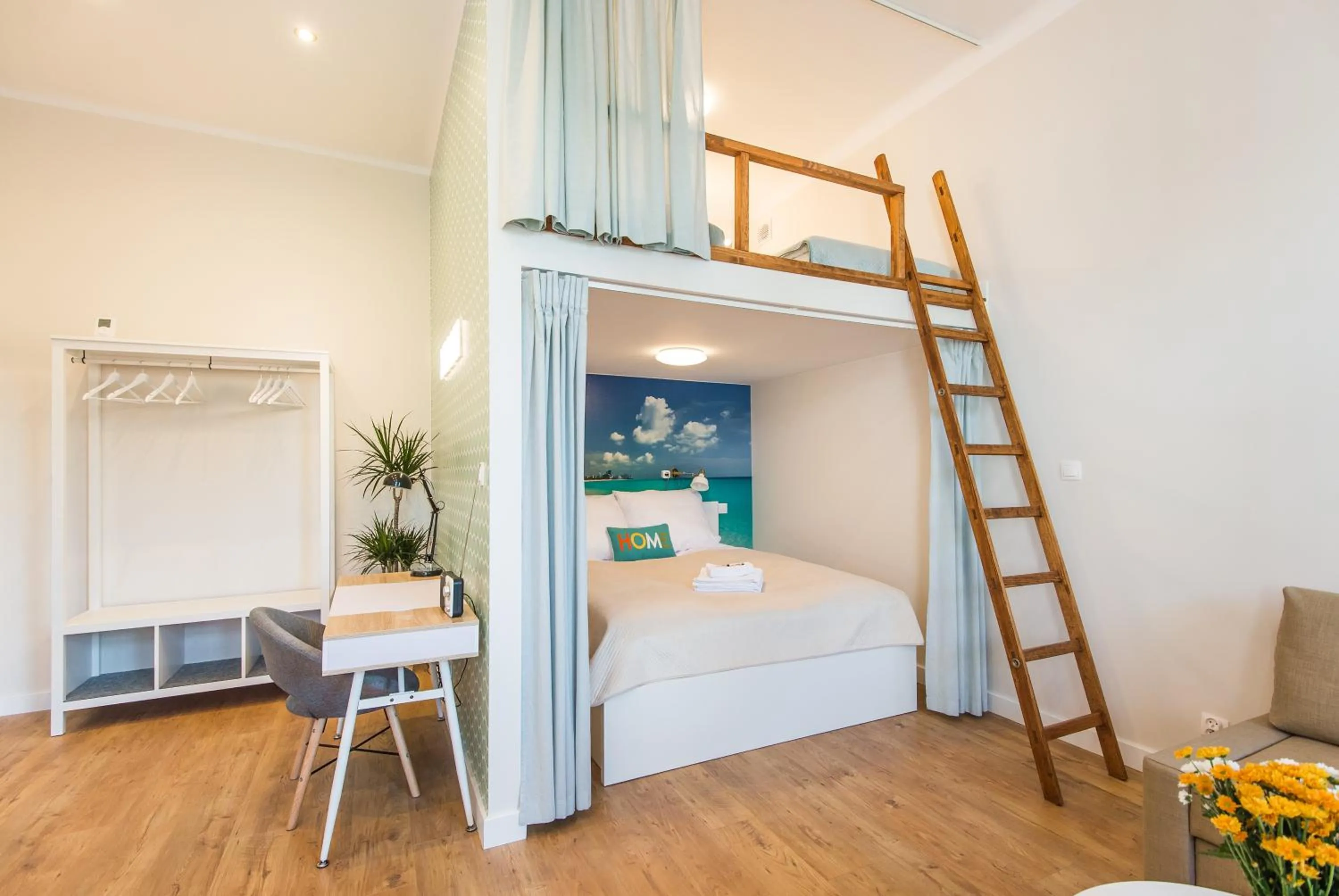 Bedroom, Bed in Bliss Apartments