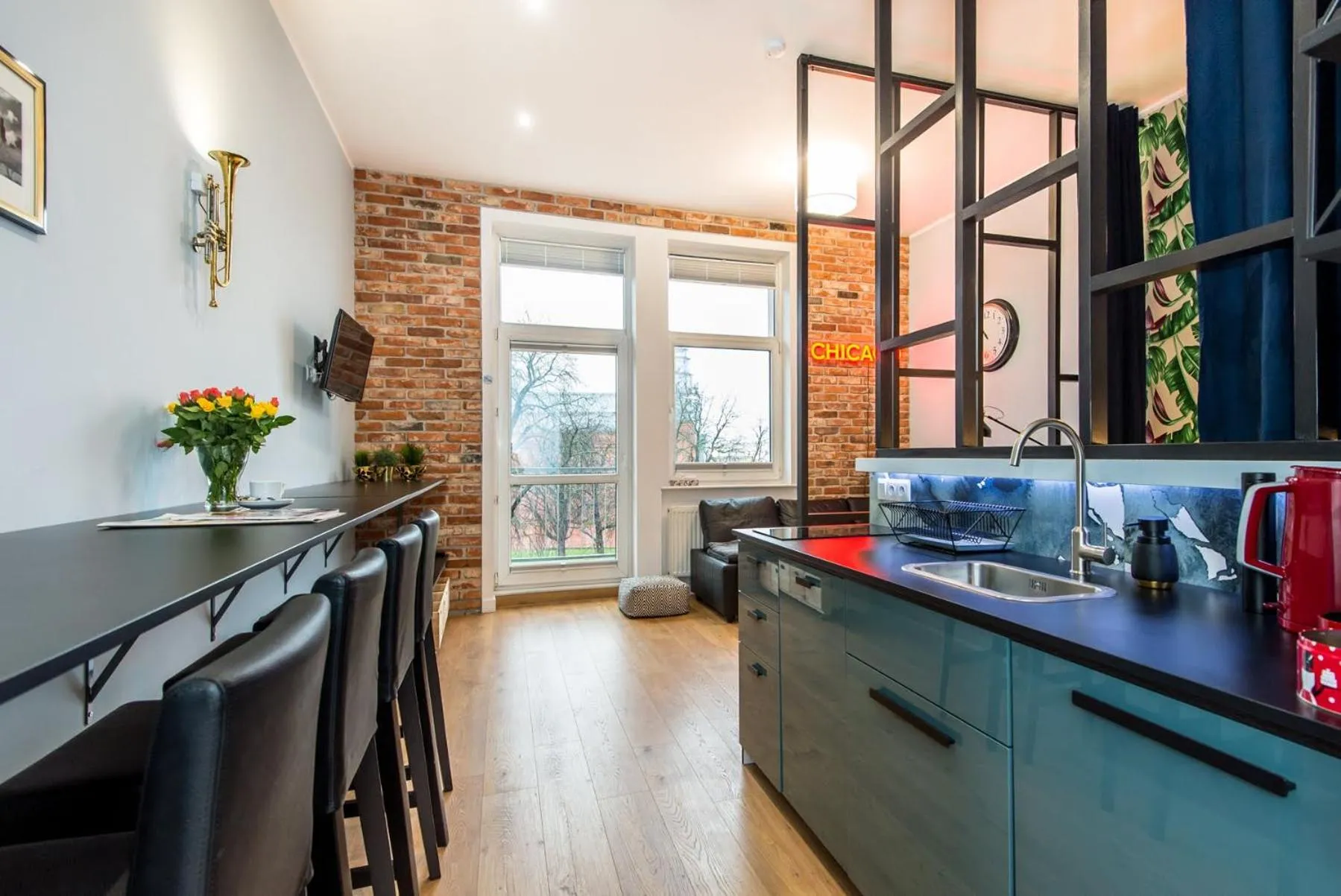 Kitchen or kitchenette in Bliss Apartments