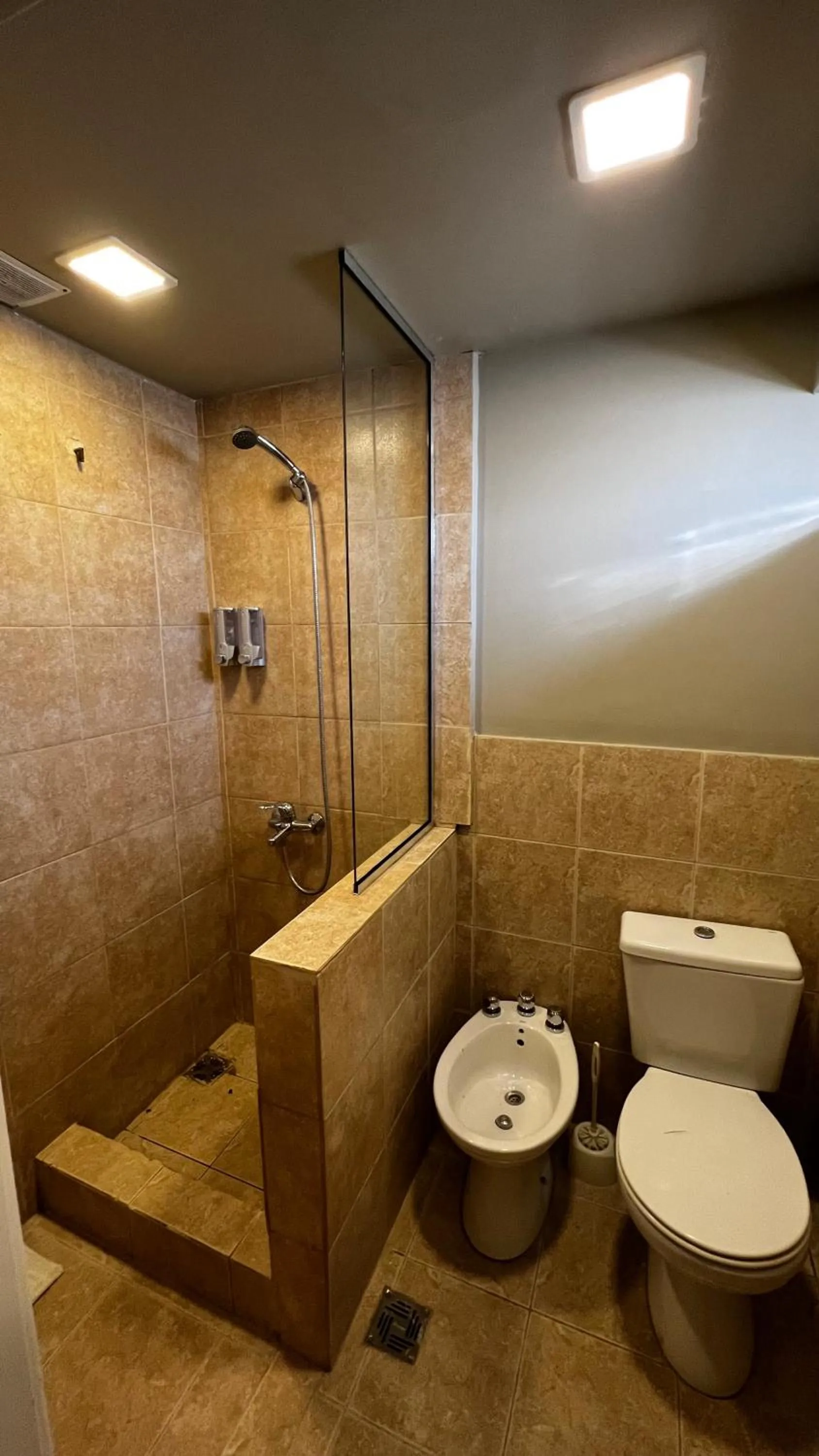 Shower in Del Glaciar Libertador Hotel