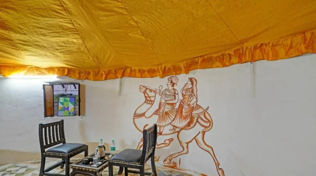 Bedroom in Nomads heaven desert camp jaisalmer