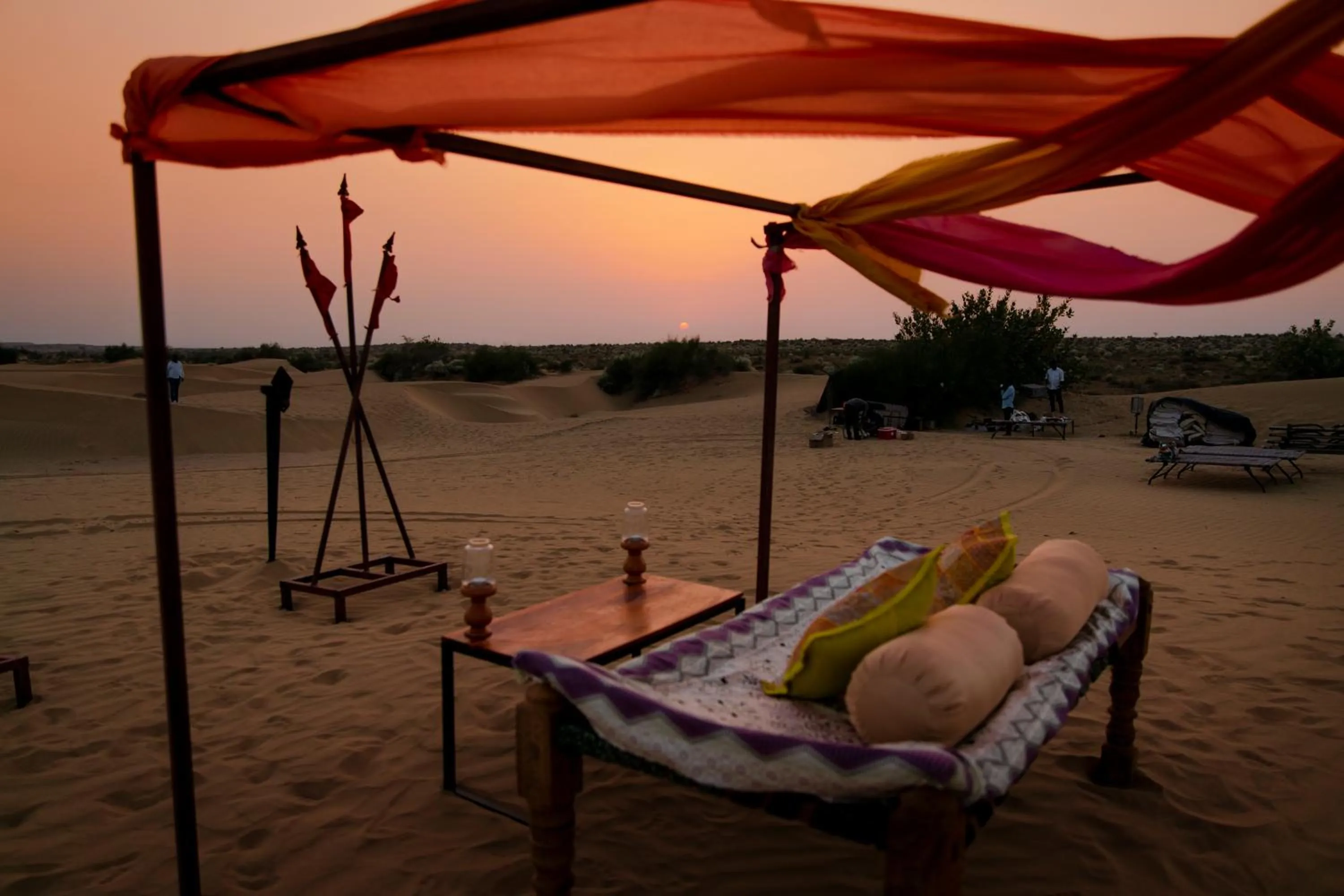 Natural landscape in Nomads heaven desert camp jaisalmer