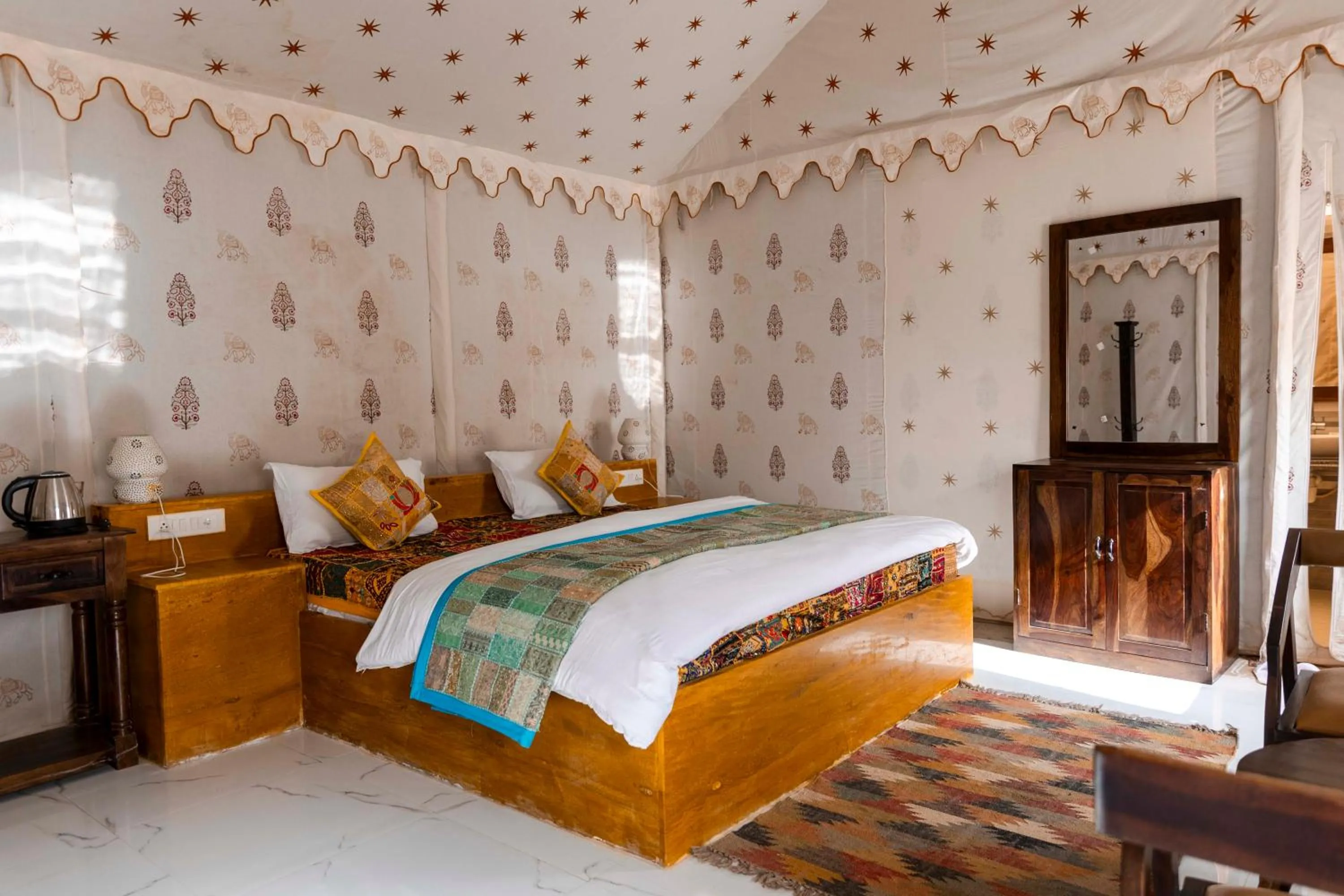 Photo of the whole room, Bed in Nomads heaven desert camp jaisalmer