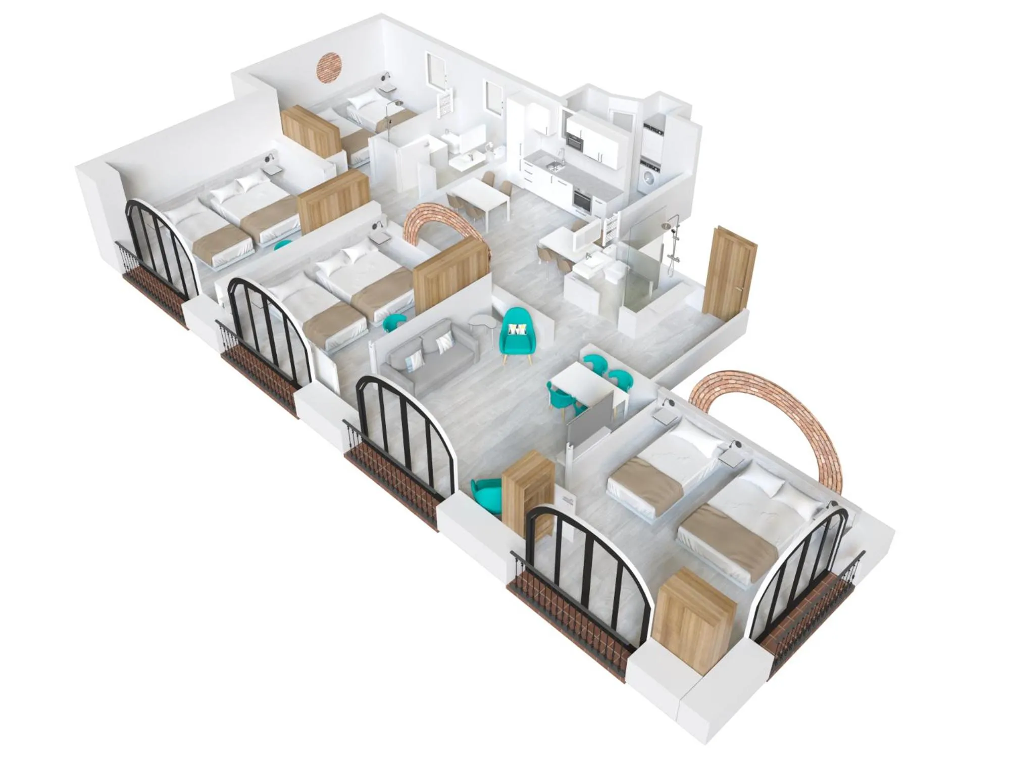 Floor plan in Stay Together Barcelona Apartments