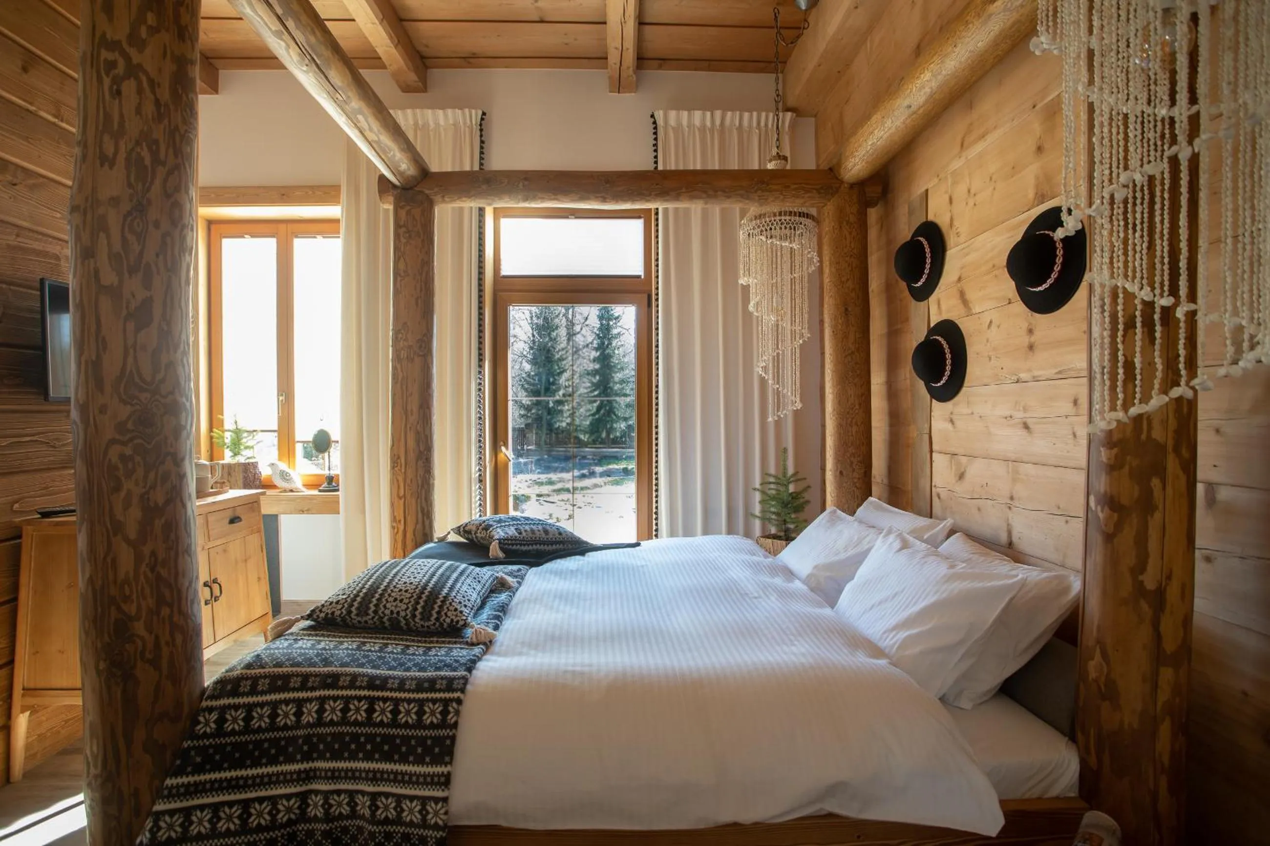 Bed in Niedźwiedzia Residence Garden Sauna