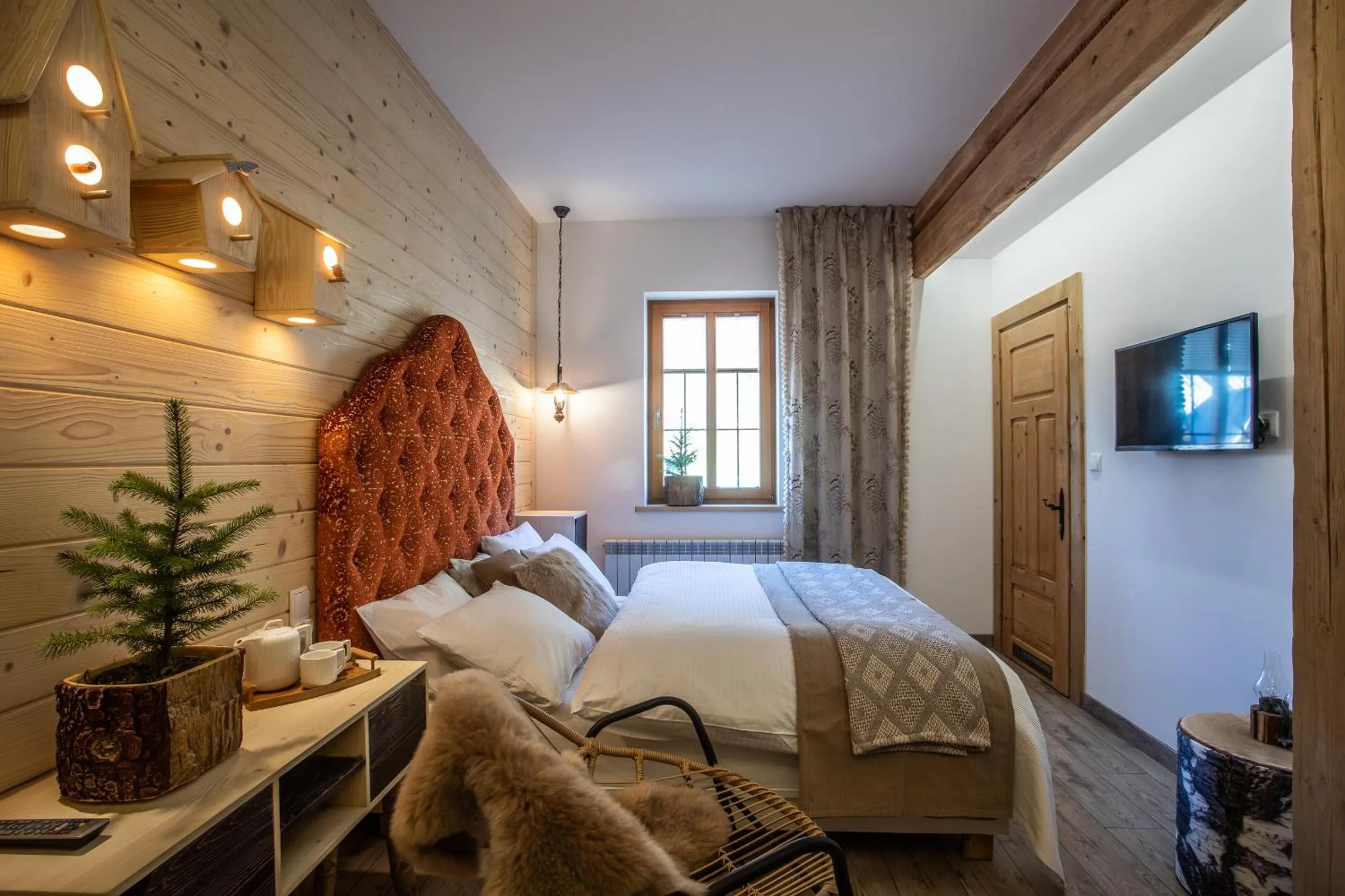 Bed in Niedźwiedzia Residence Garden Sauna