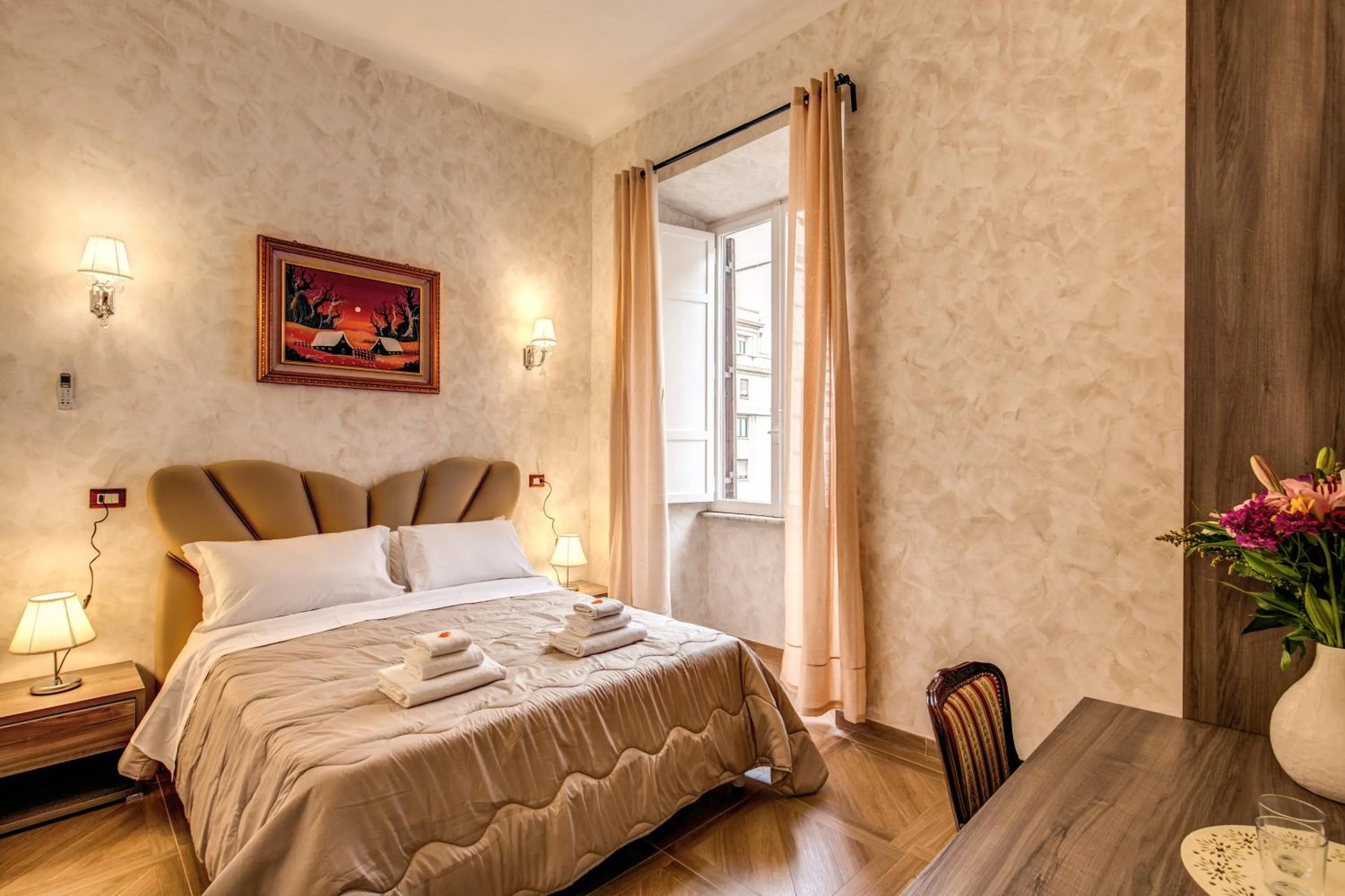 Bed in AMICI GUESTHOUSE