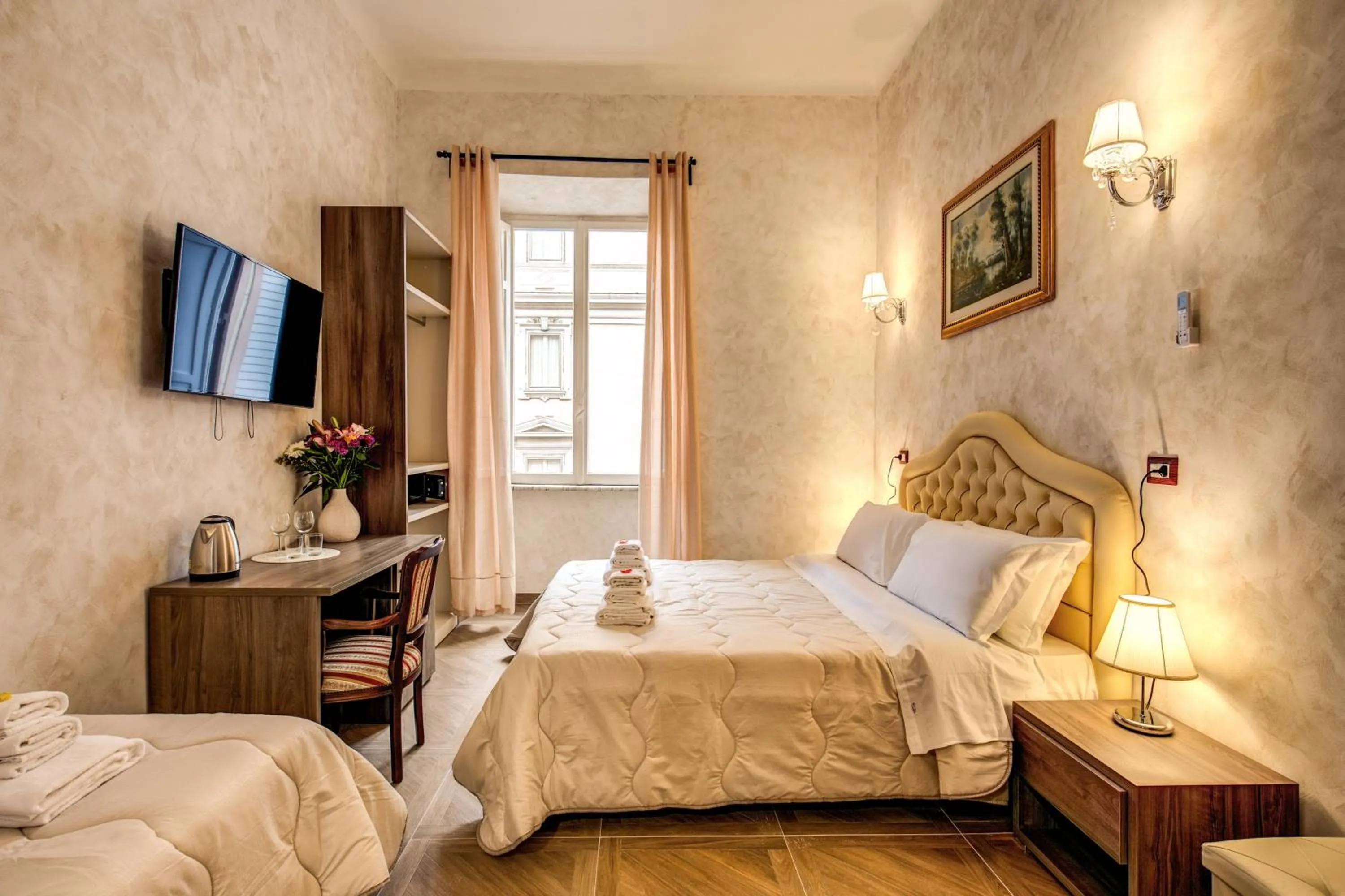 Bed in AMICI GUESTHOUSE