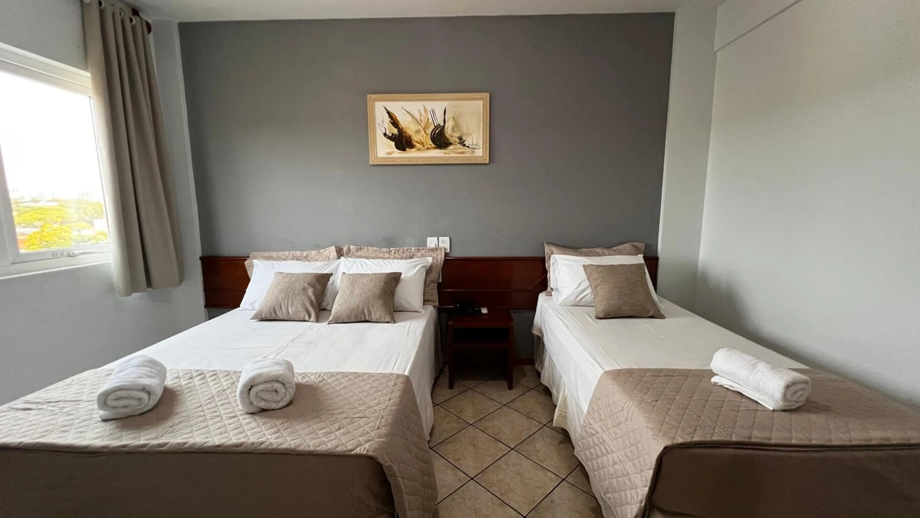 Bed in Hotel Portinari Ponte da Amizade