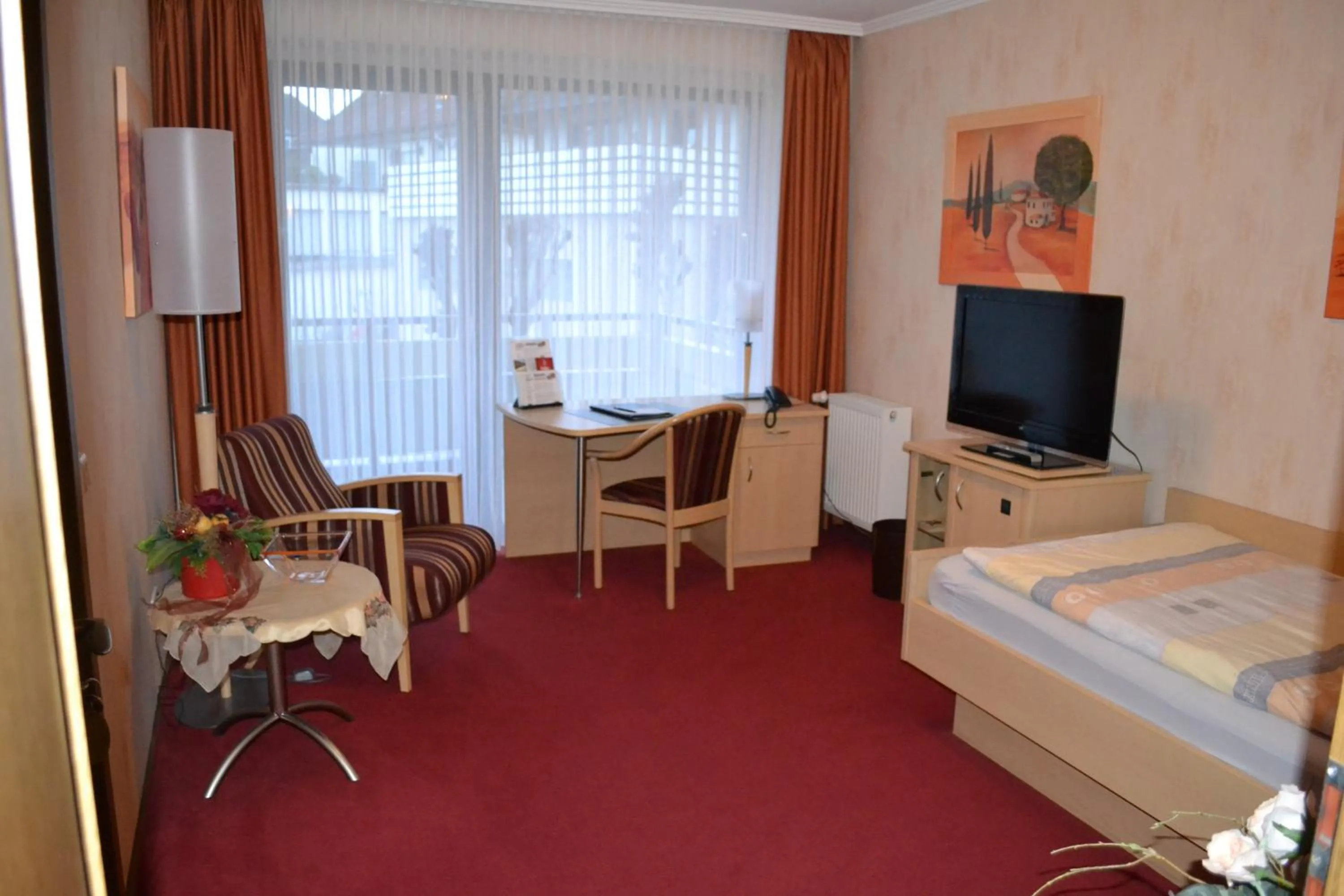 Bathroom, Bed in Hotel Dreyer Garni