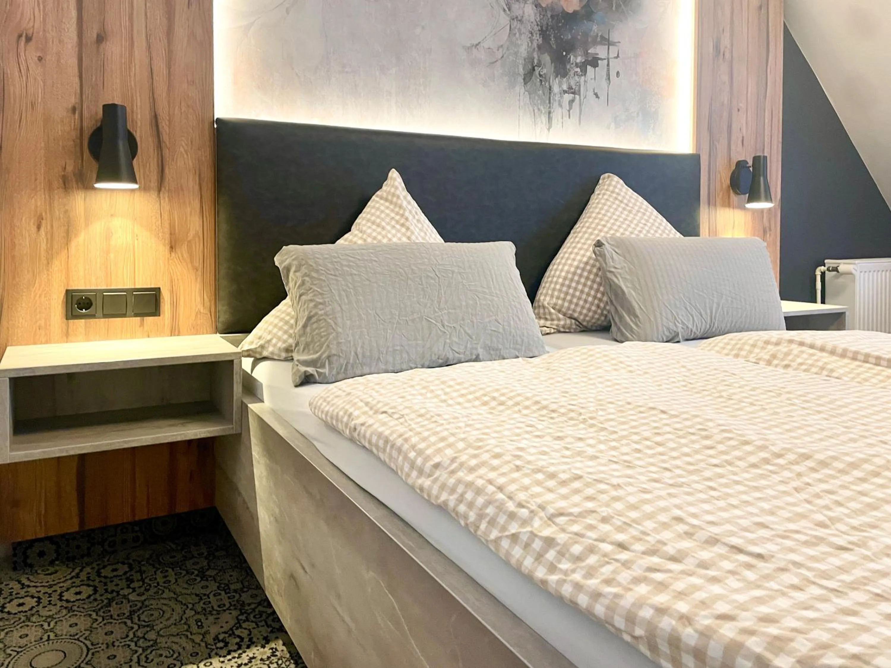 Bed in Hotel Dreyer Garni