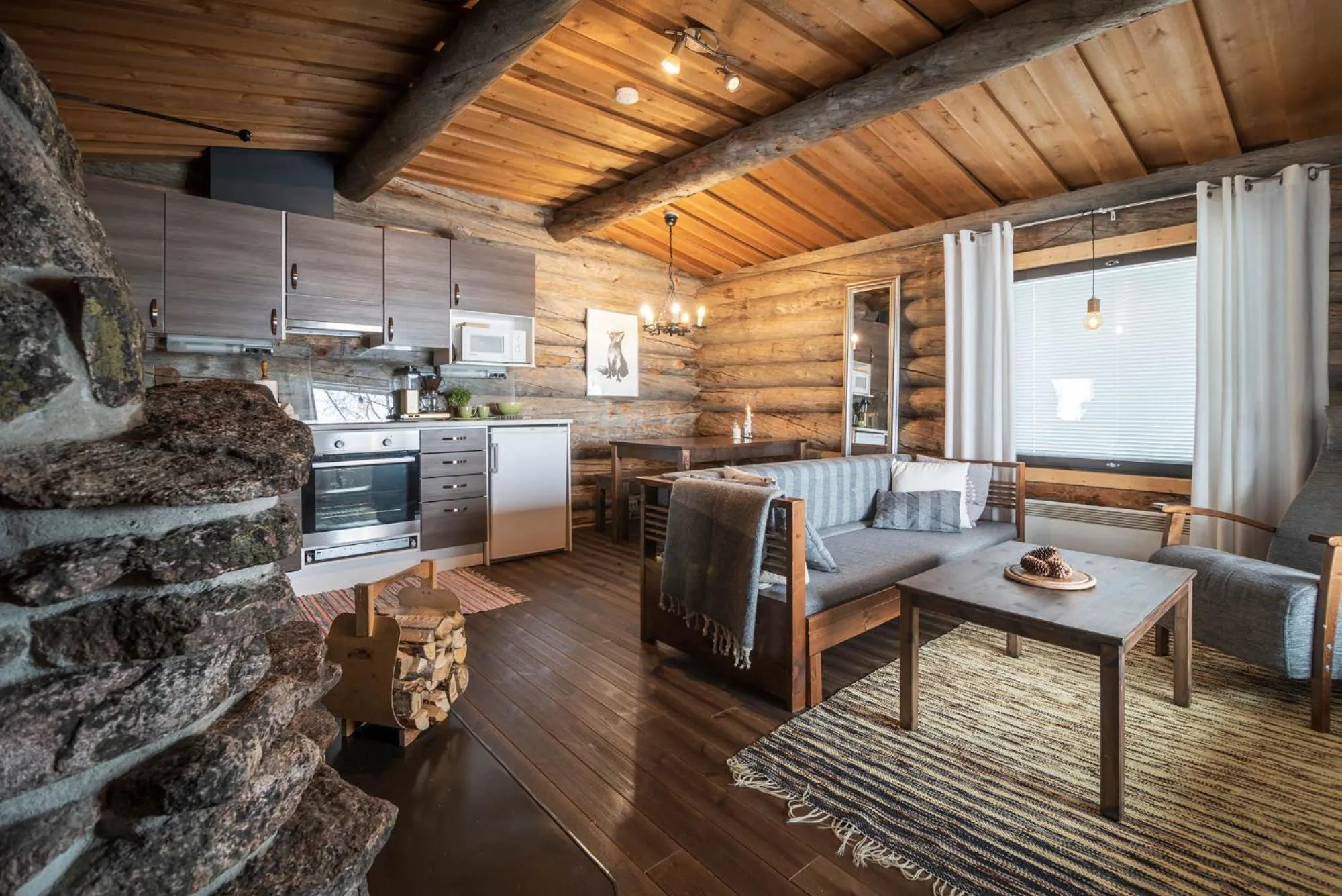 Living room in Napapiirin Järvilomat