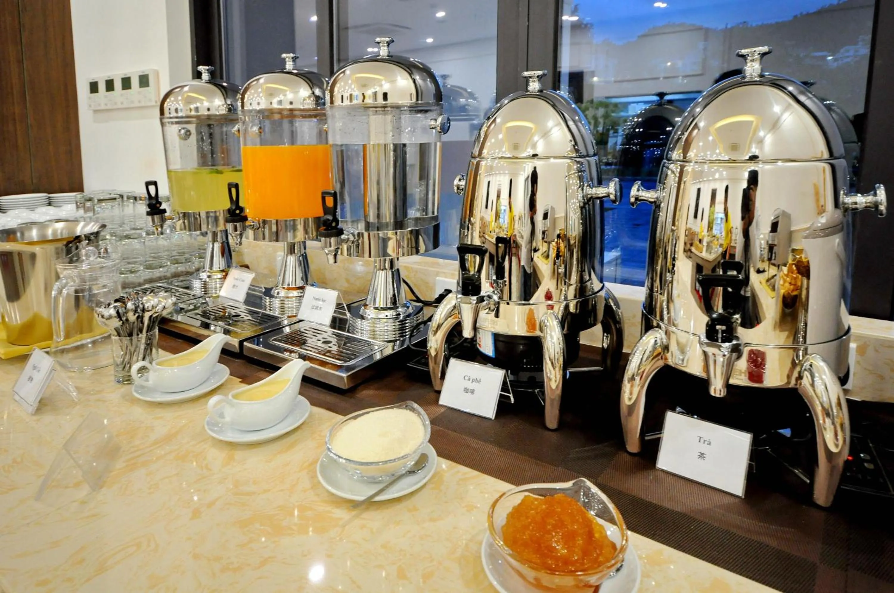 Buffet breakfast in Crown Nguyen Hoang Hotel