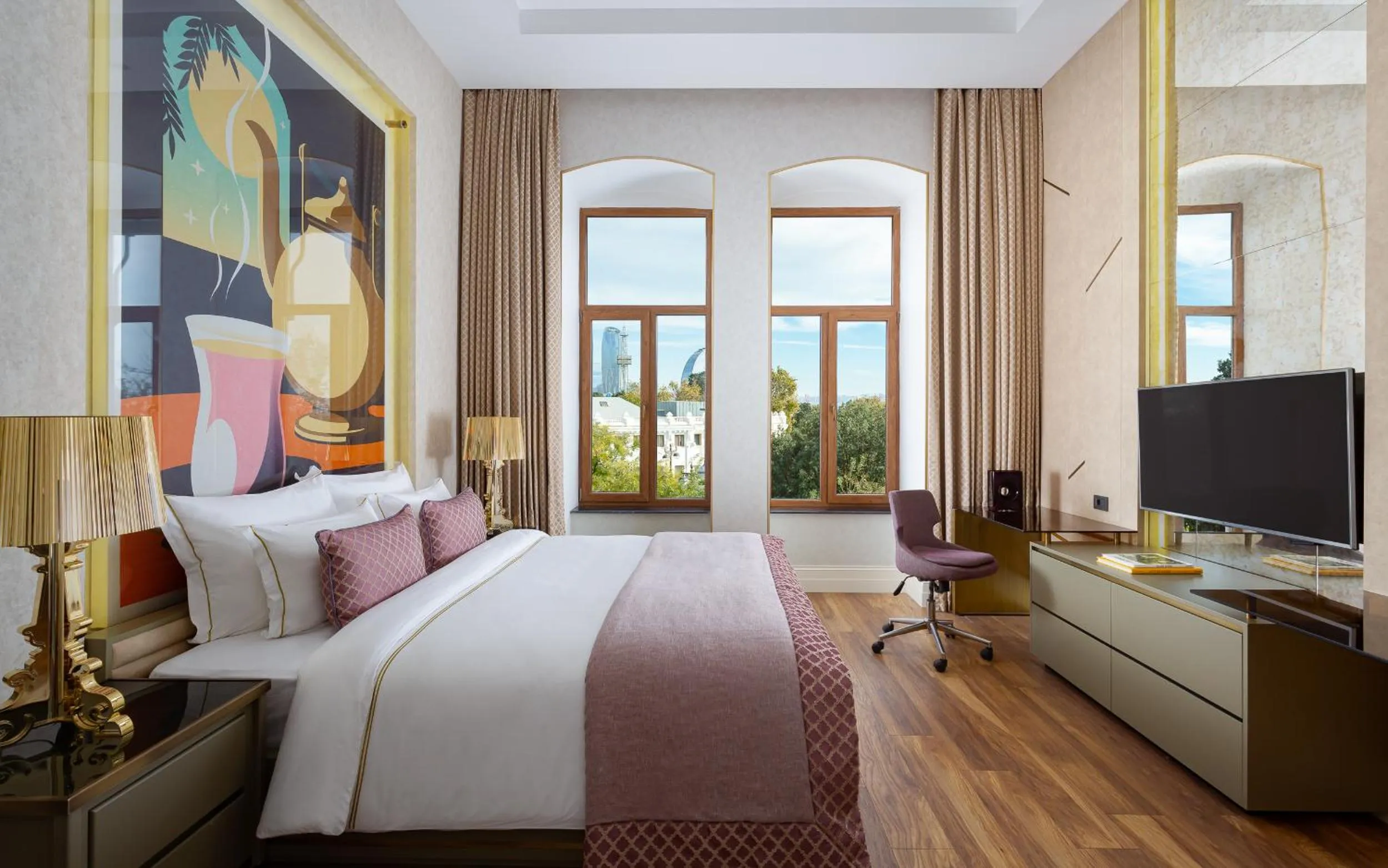 Bed in ART Gallery Hotel