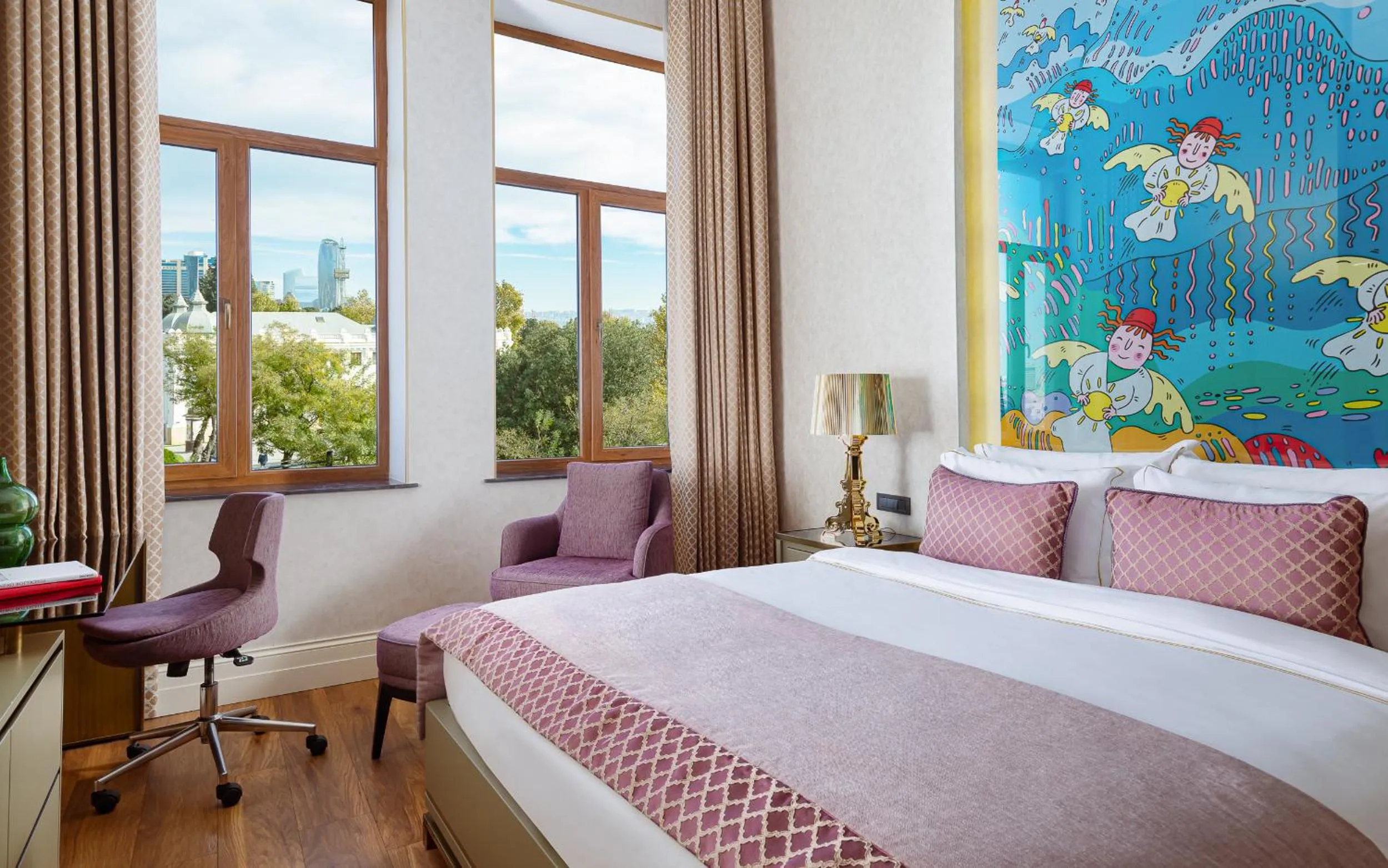 Bed in ART Gallery Hotel