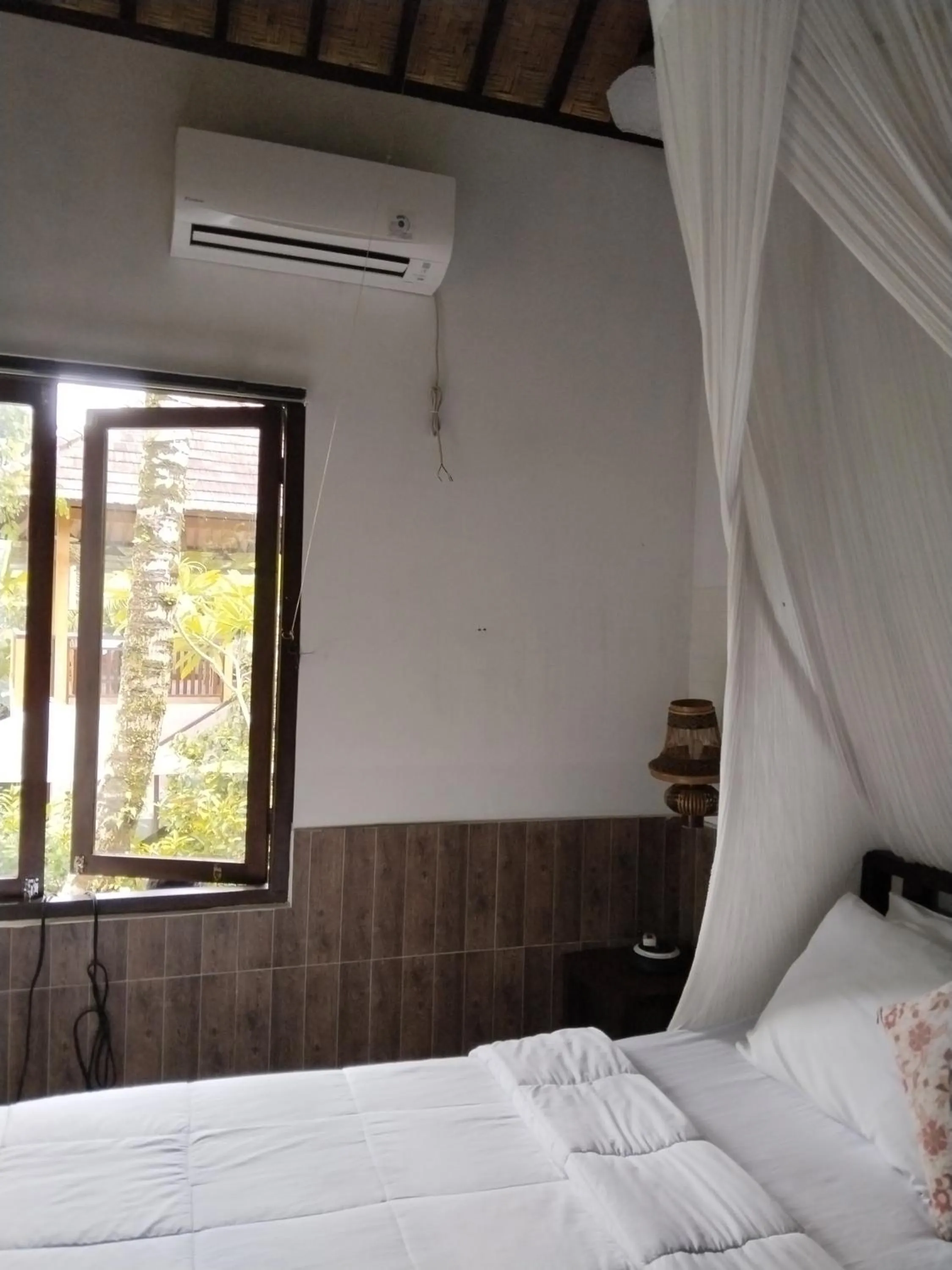 Balcony/Terrace, Bed in Khrisna Hs and Cottages