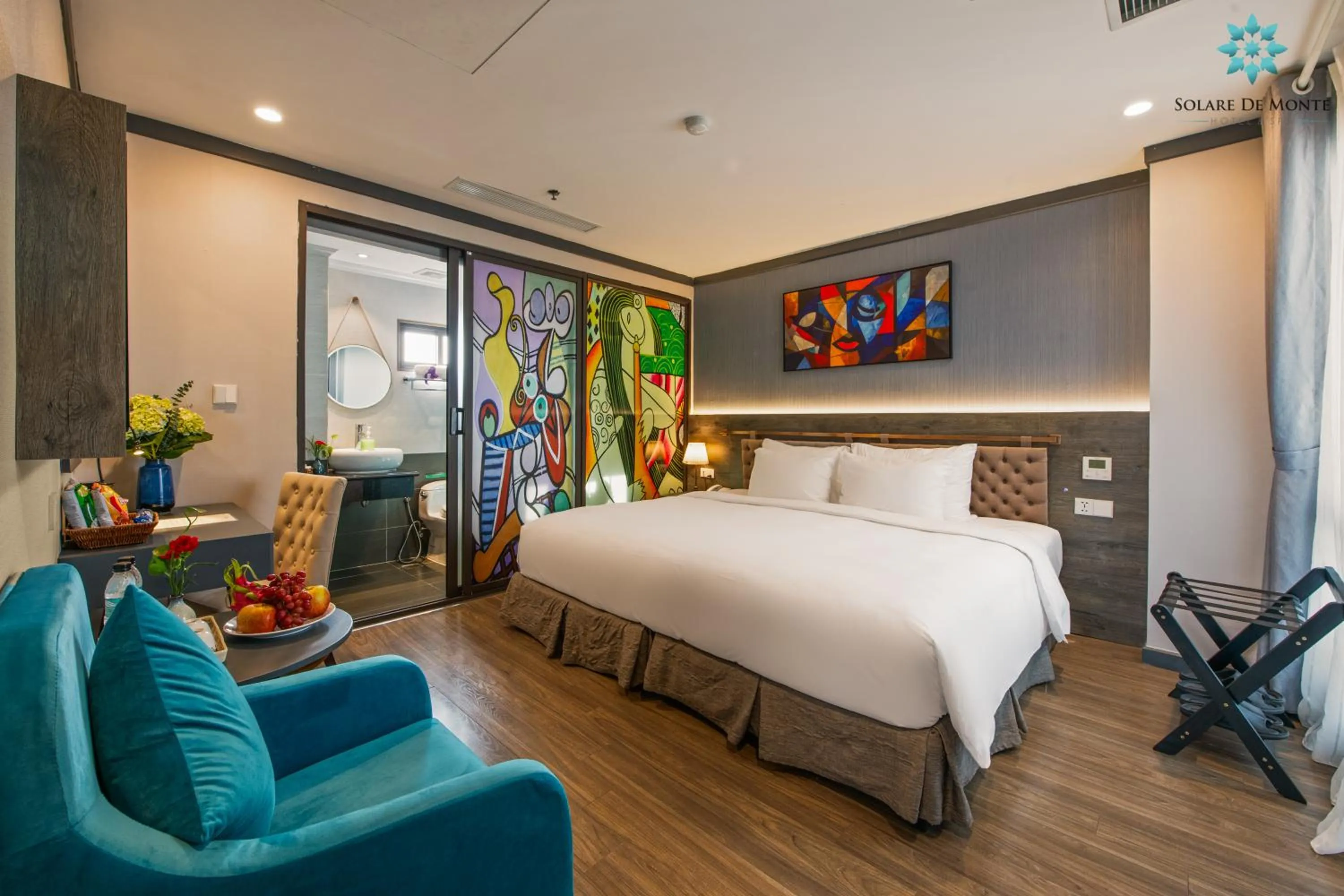 Bed in Solare De Monte Hotel & Spa