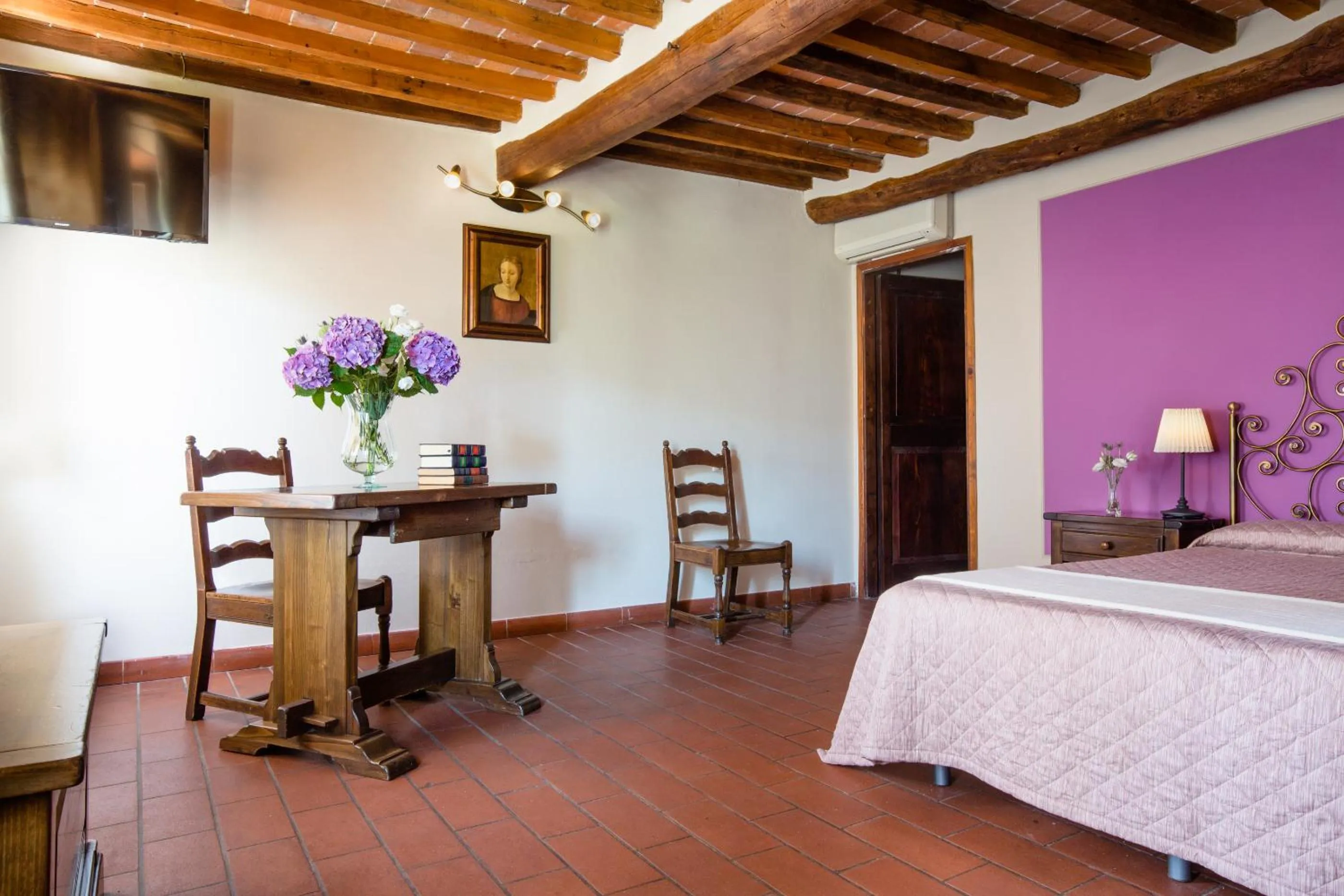 Bed in Hotel Villa Rinascimento