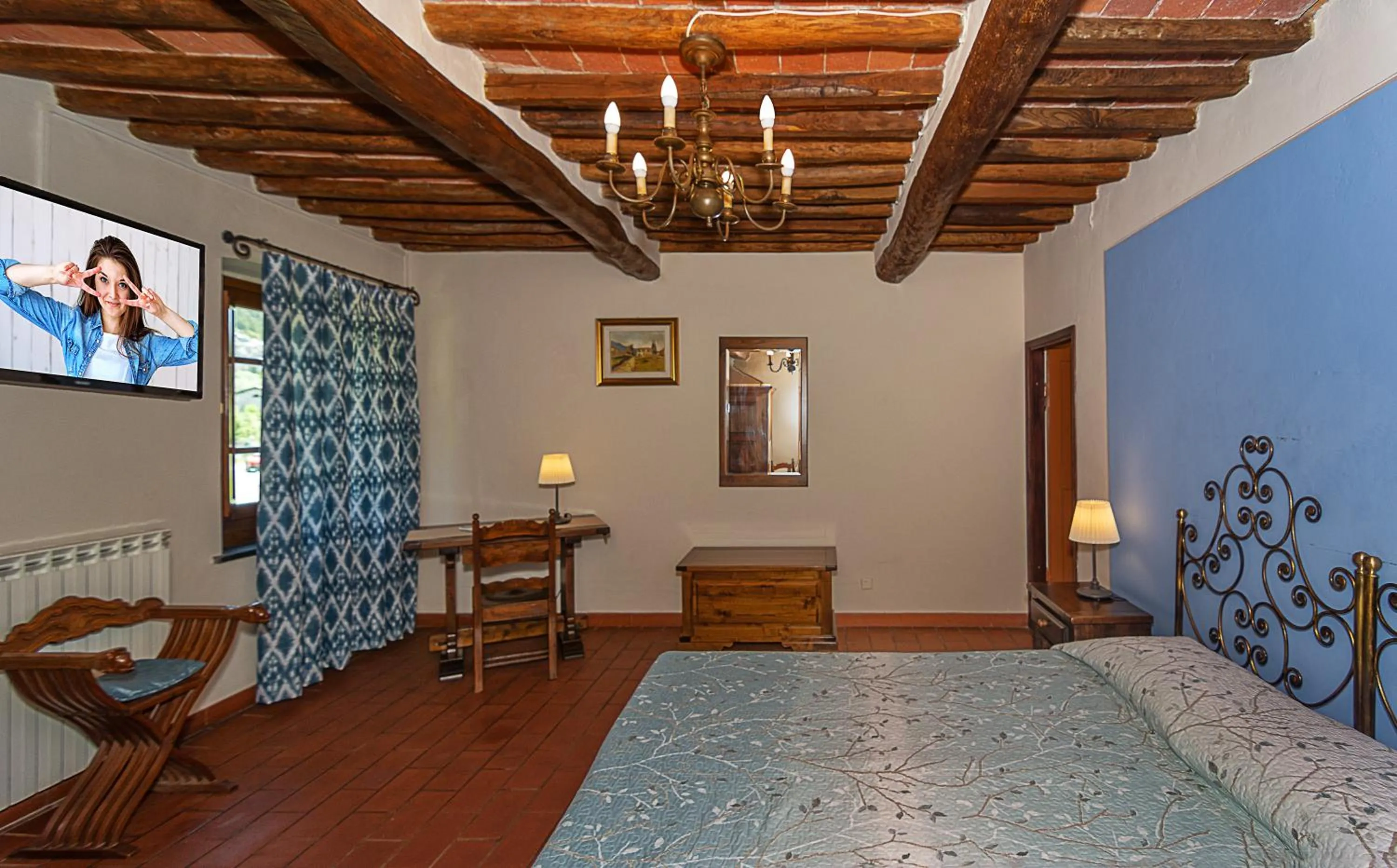 Bed in Hotel Villa Rinascimento