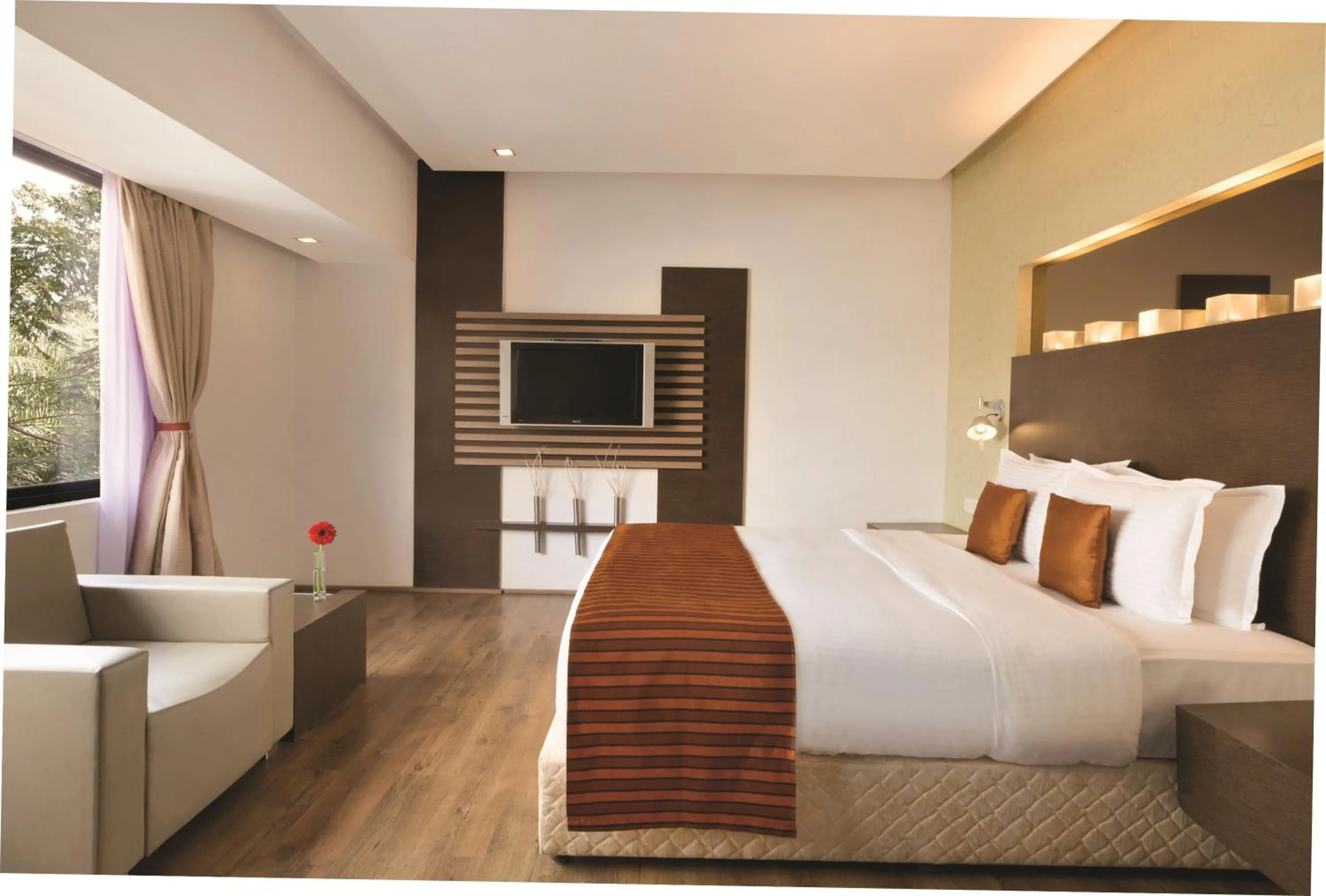 Bedroom, Bed in Ramada by Wyndham Chennai Egmore