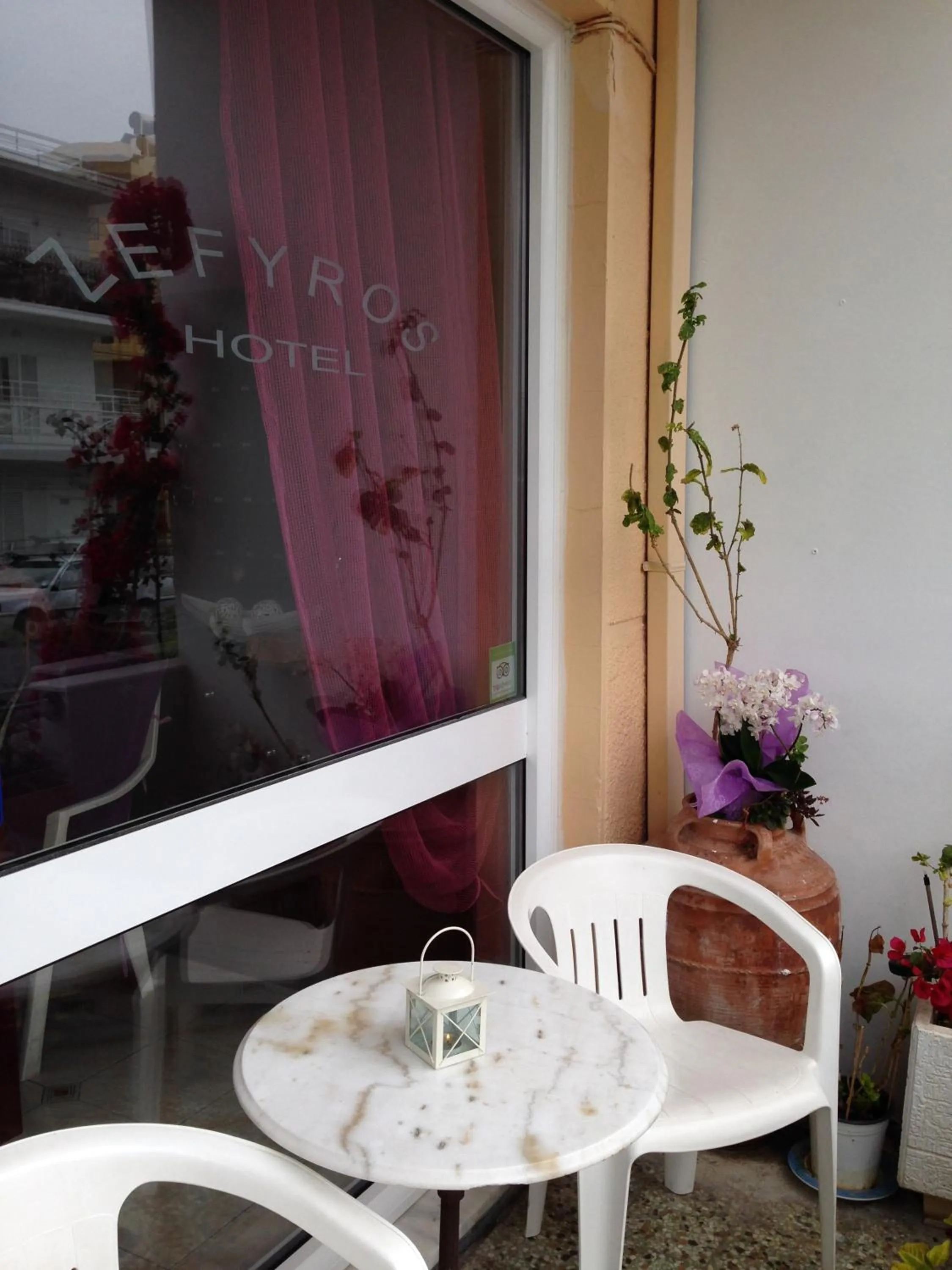 Balcony/Terrace in Zefyros Hotel