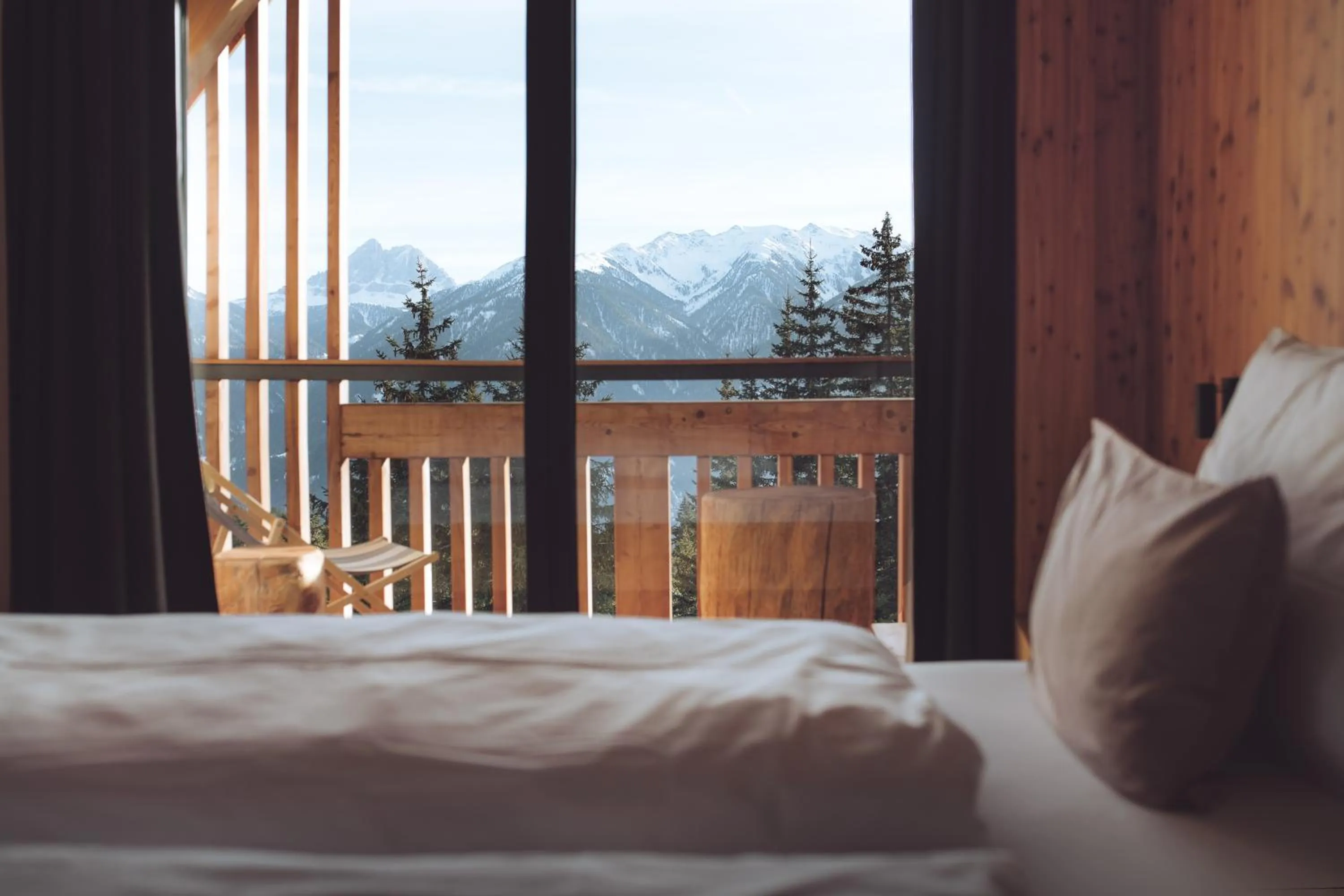 Mountain view, Bed in Oberhauser Hütte Rodenecker - Lüsner Alm