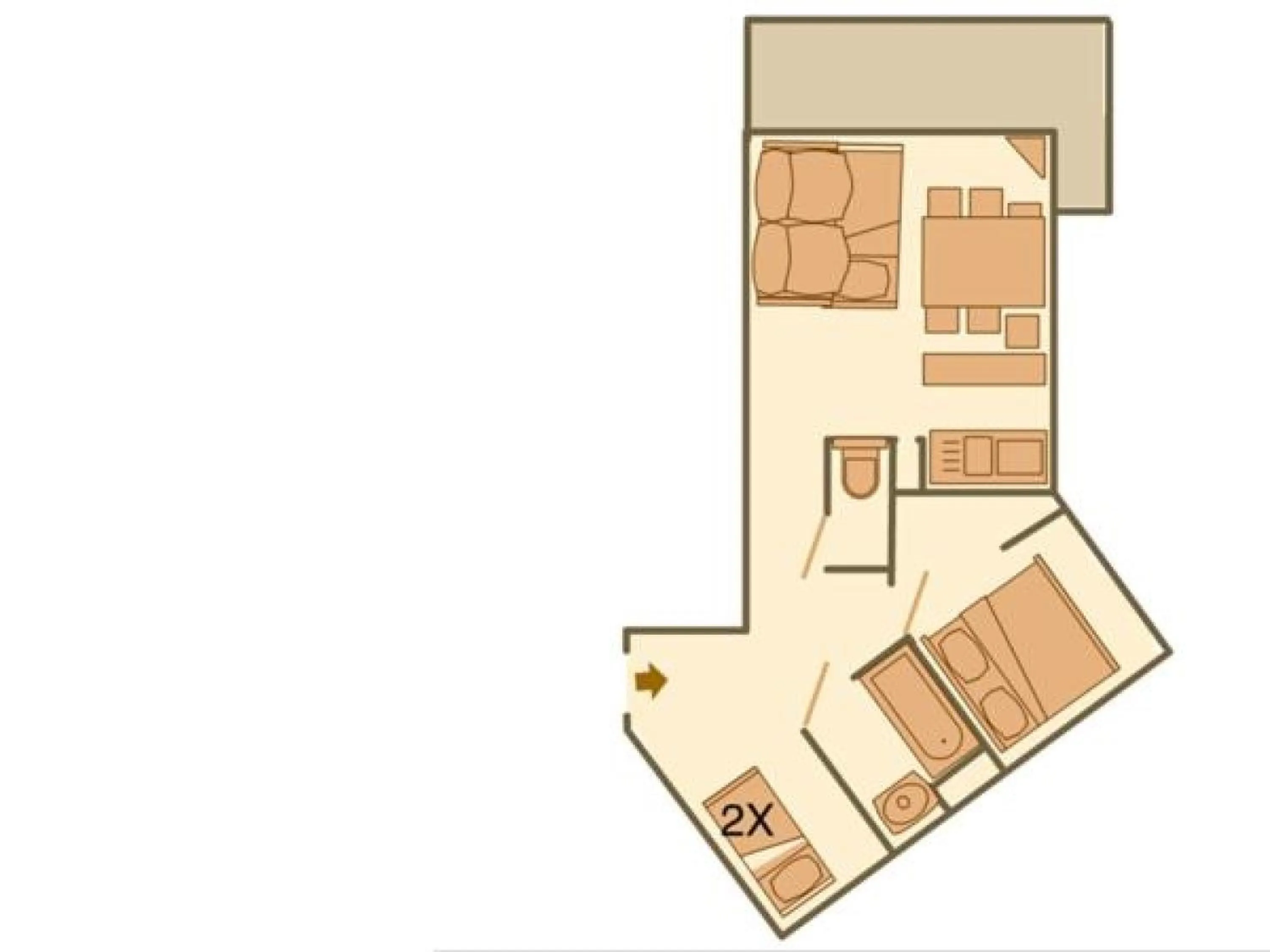 Floor plan in Résidence Le Chamois d'Or
