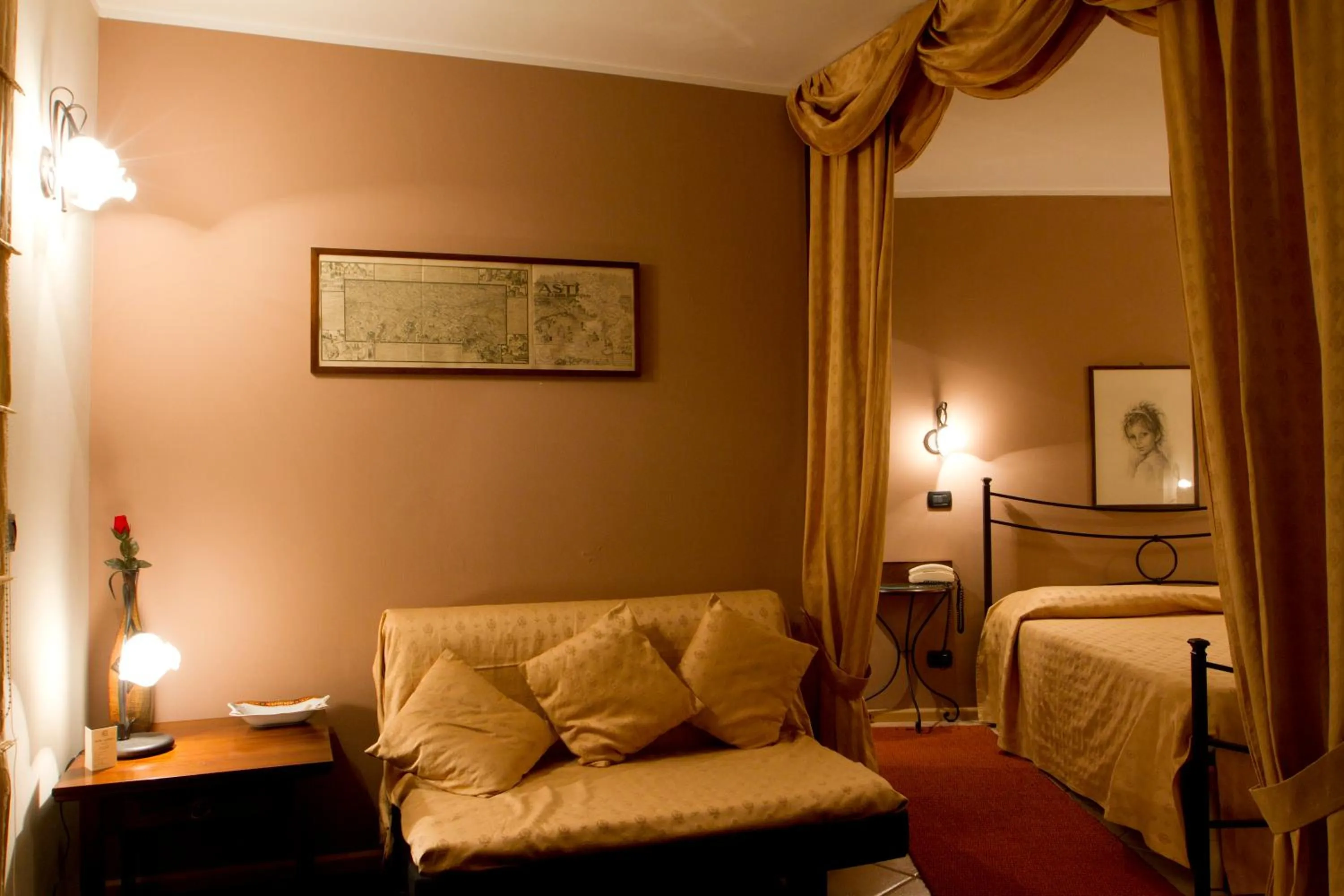 Bed in Hotel Rainero