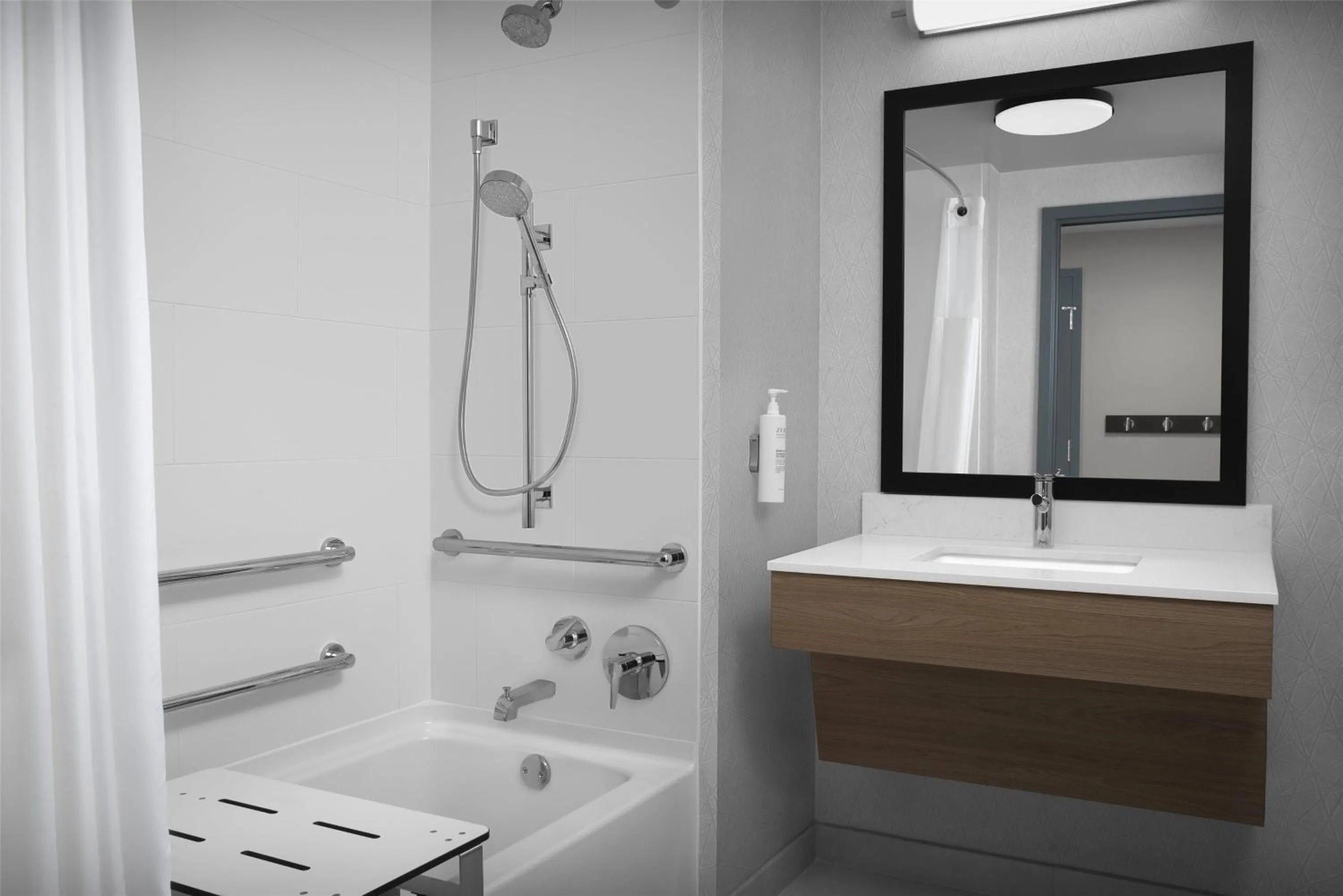 Bathroom in Hampton Inn Indianapolis Downtown Across from Circle Centre