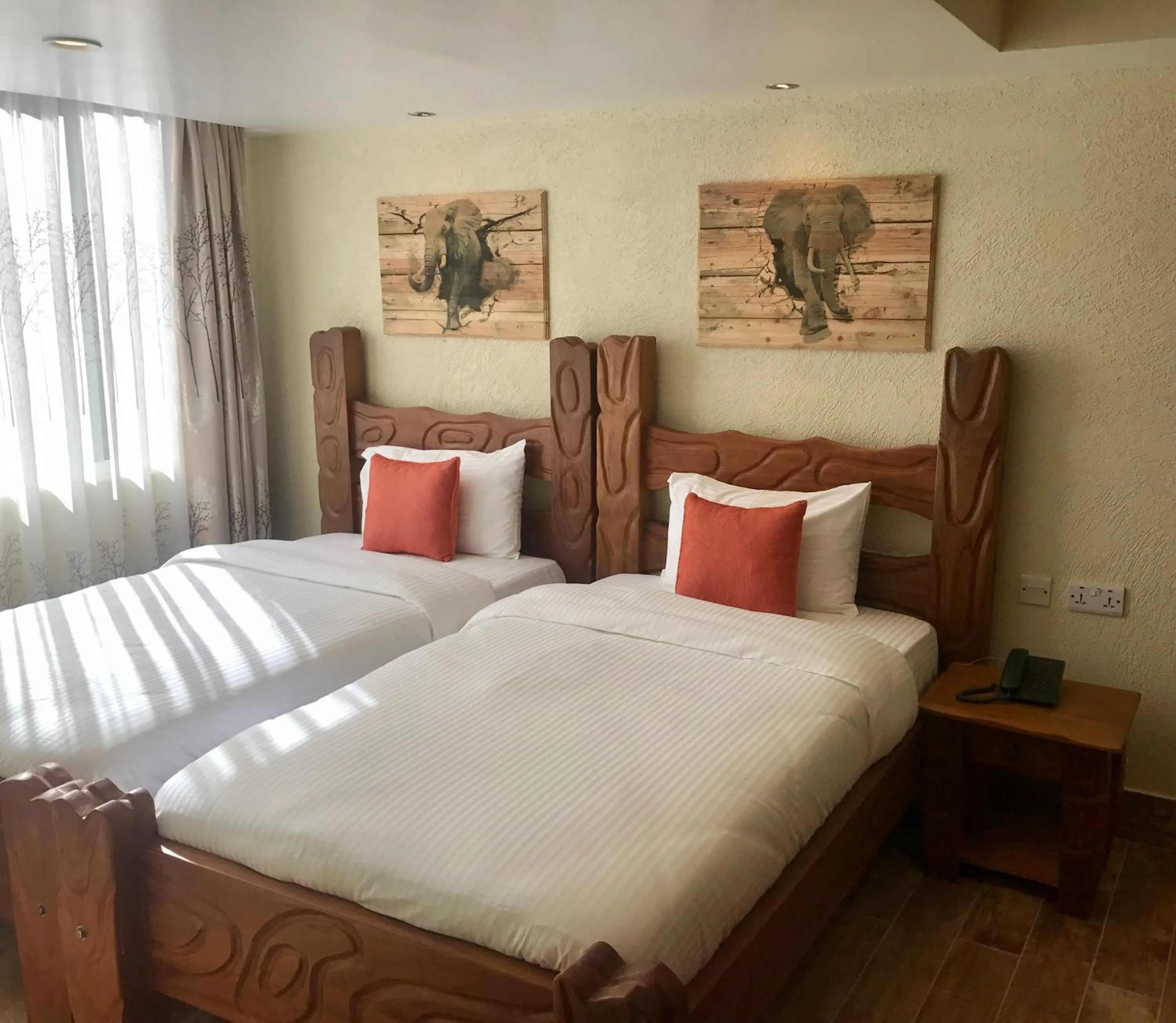 Decorative detail, Bed in Progressive Park Hotel