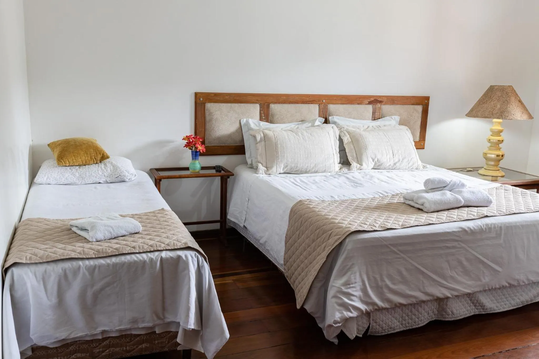 Bed in Pousada dos Sinos