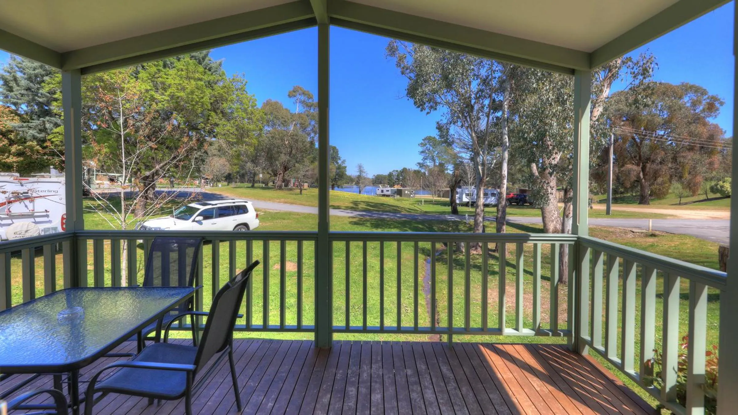 Balcony/Terrace in Beechworth Lake Sambell Caravan Park