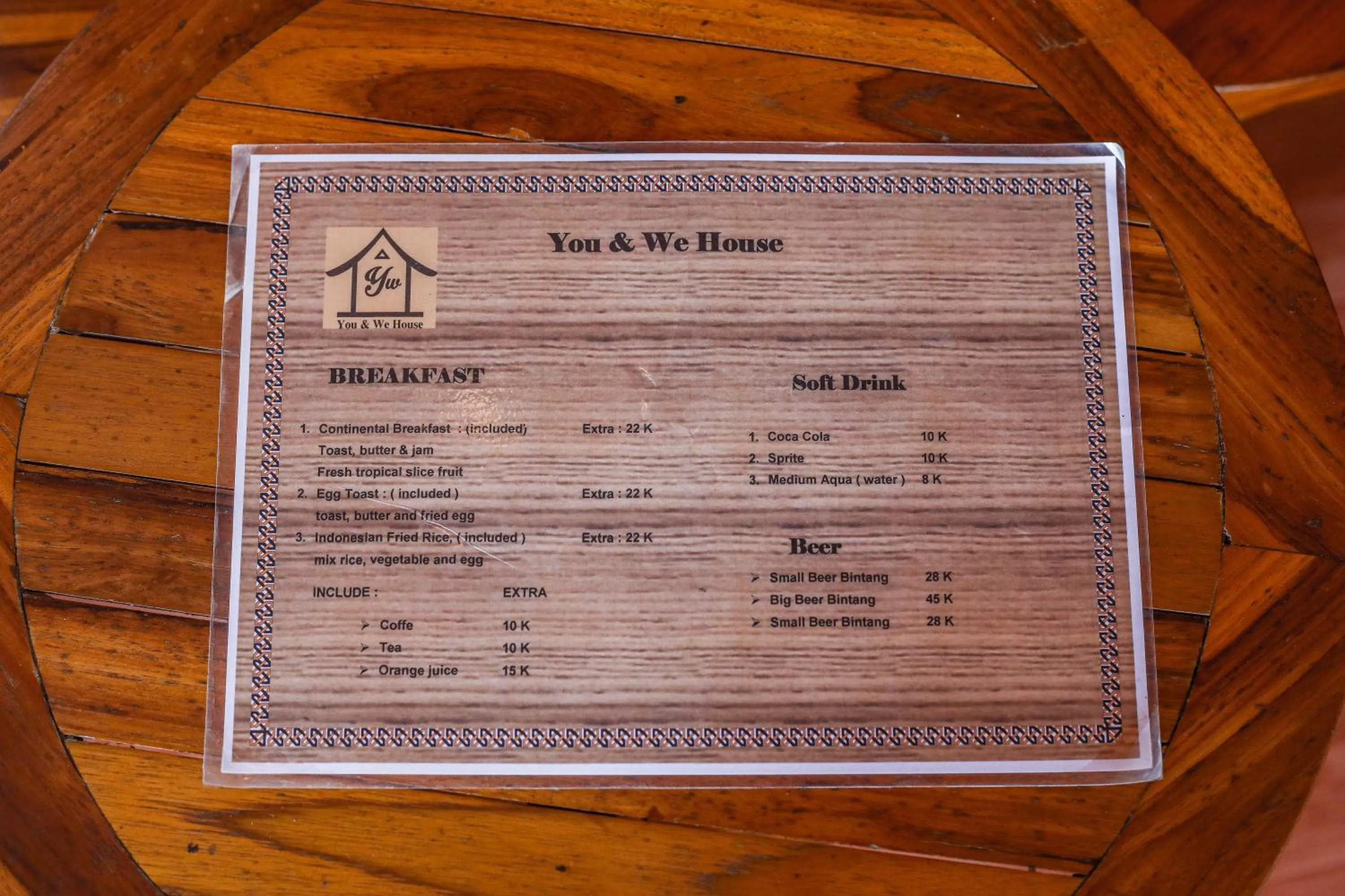 Food and drinks in You and We House