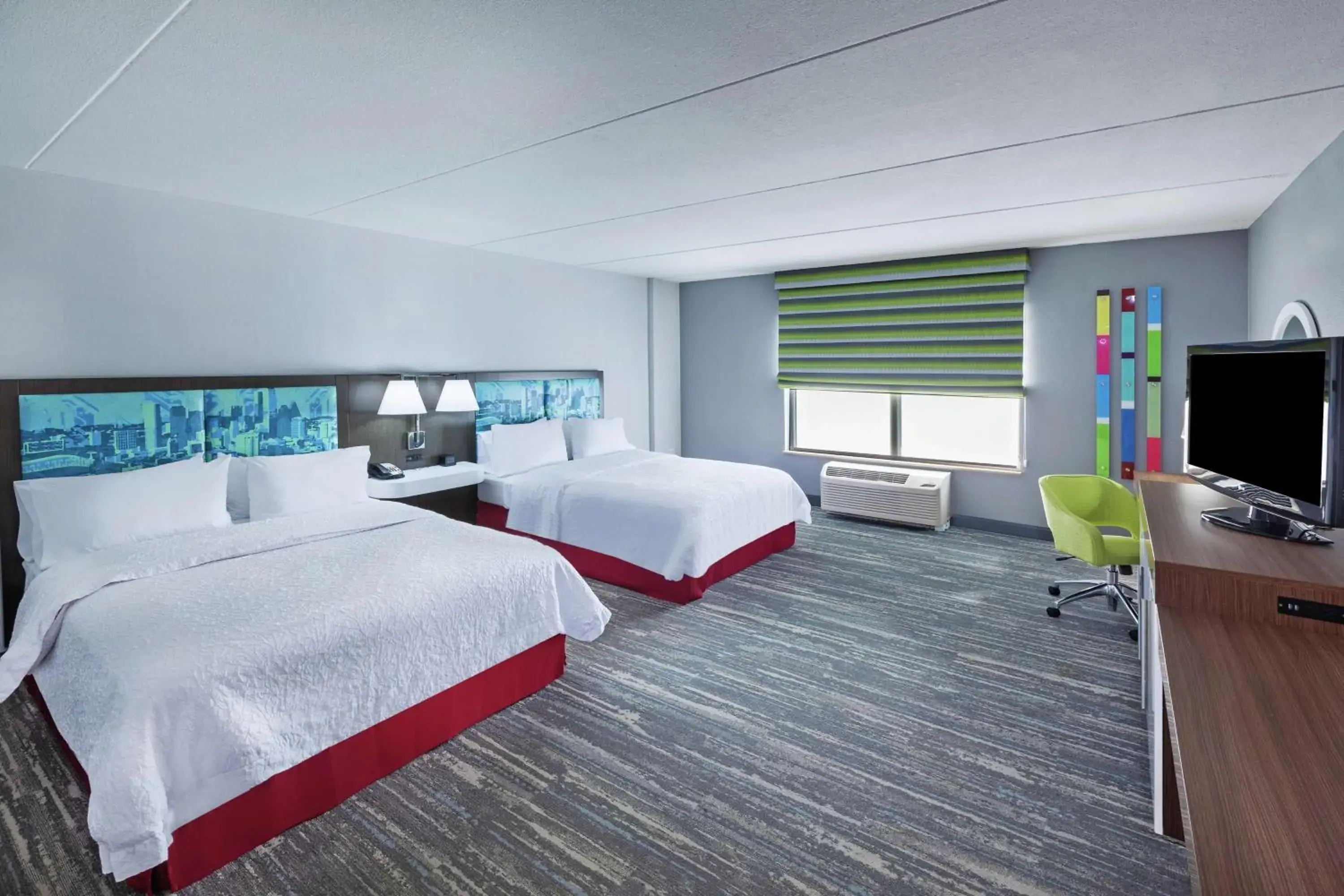 Queen Room with Two Queen Beds - Disability Access/Non-Smoking in Hampton Inn & Suites Houston-Bush Intercontinental Airport Queen Room with Two Queen Beds - Disability Access/Non-Smoking in Hampton Inn & Suites Houston-Bush Intercontinental Airport