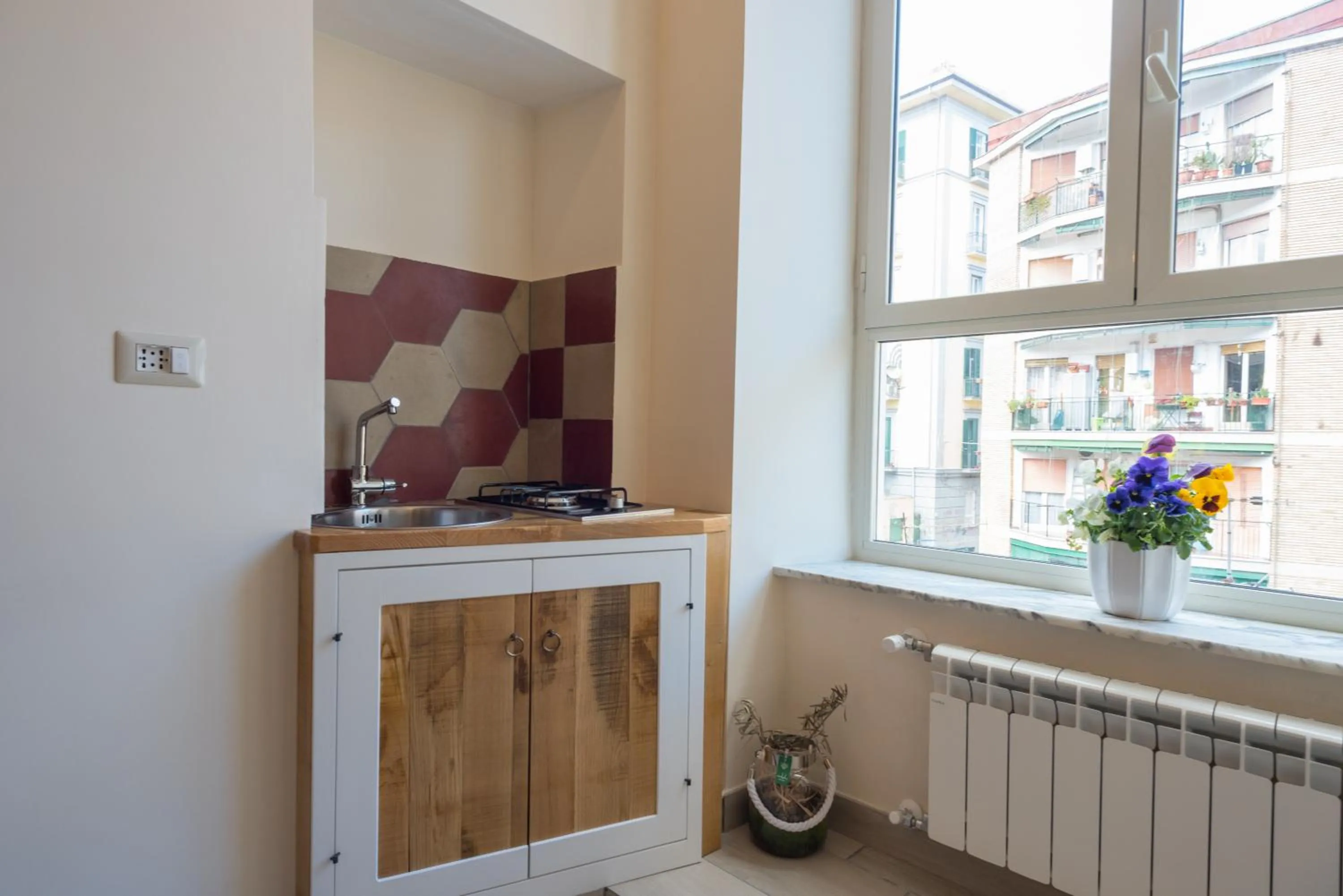 Communal kitchen in B&B Supportico Lopez