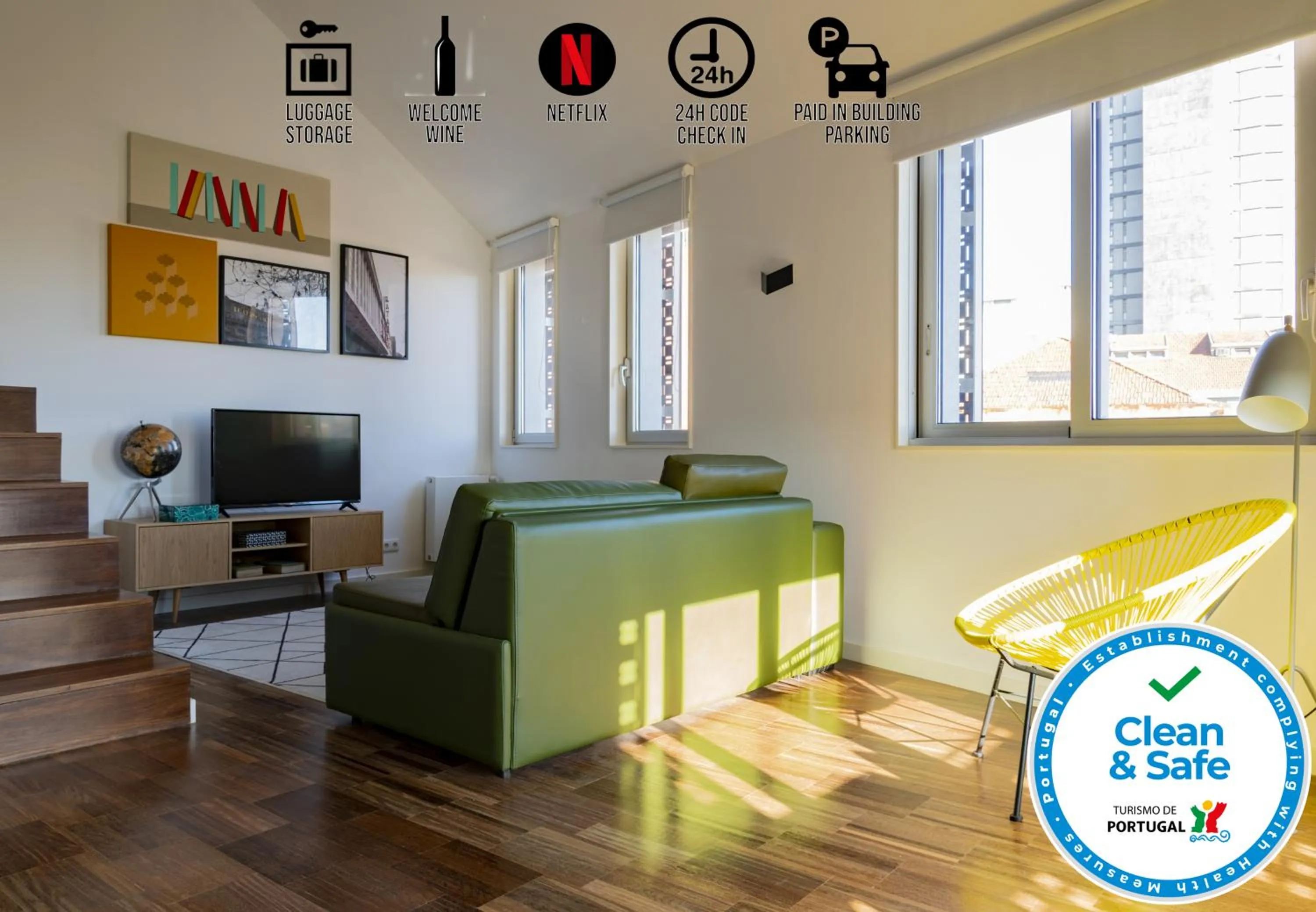 Living room in PortoSoul Trindade