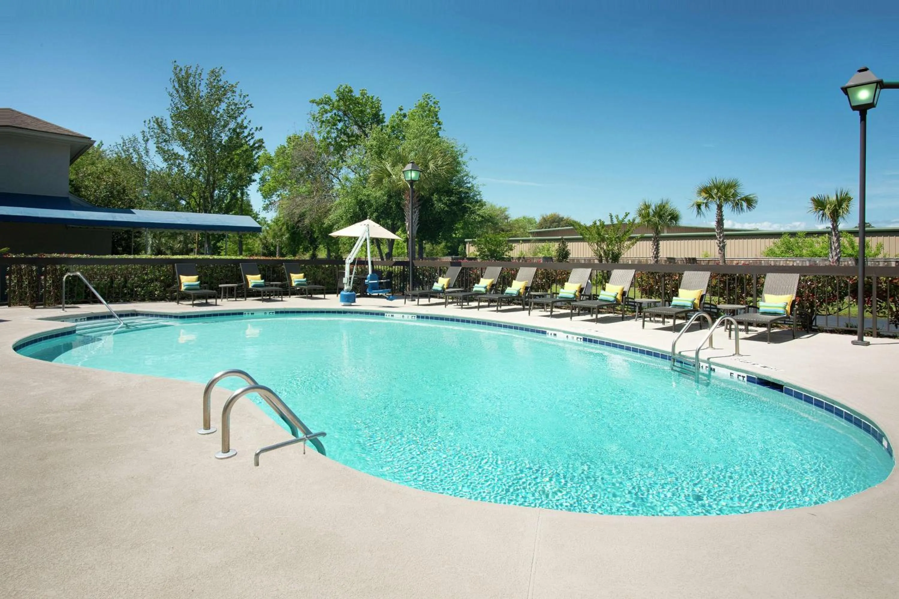 Pool view in Hampton Inn Hilton Head