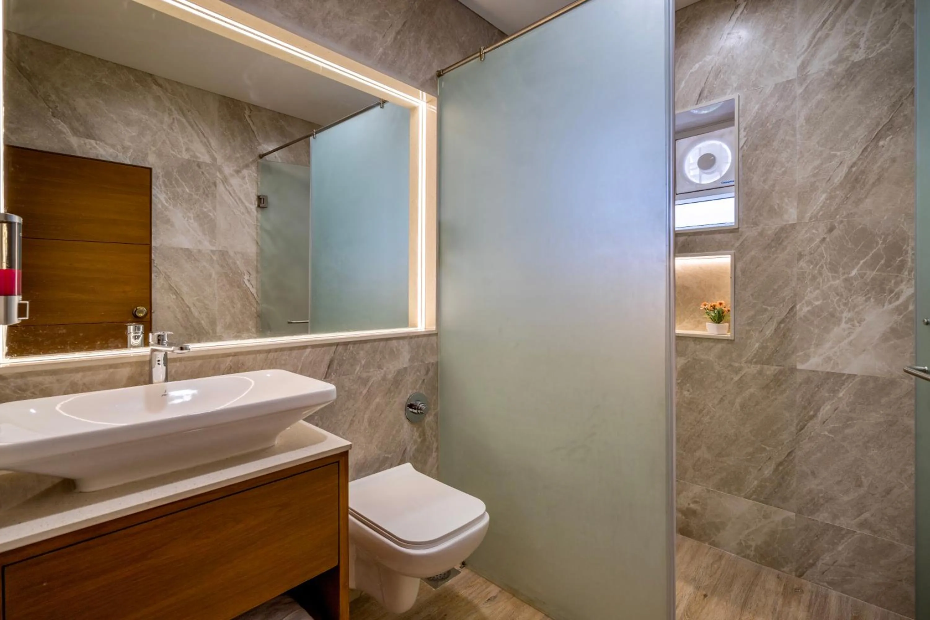 Bathroom in Roadies Rostel - Best Adventure Resort in Ahmedabad