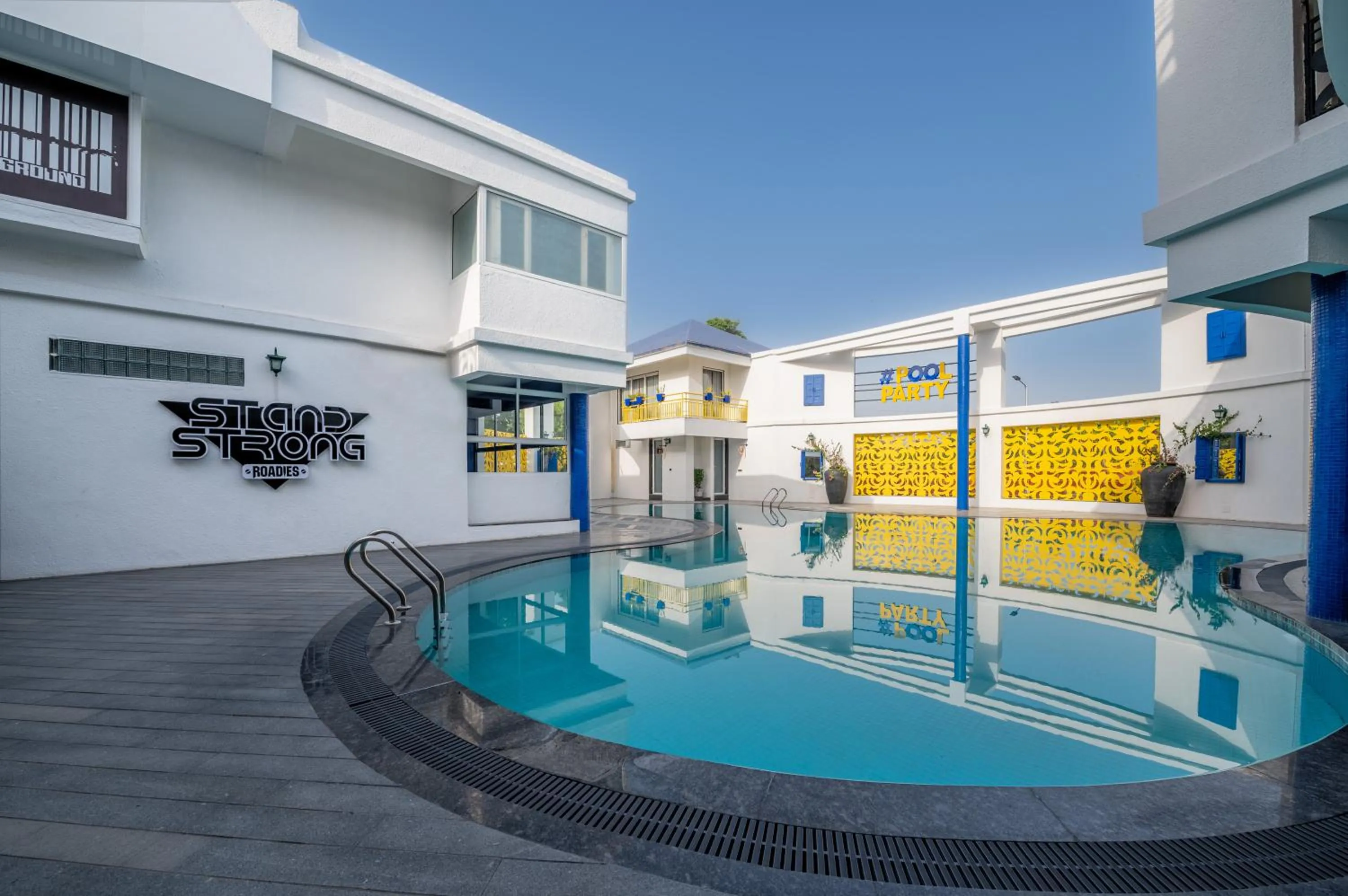 Swimming pool in Roadies Rostel - Best Adventure Resort in Ahmedabad