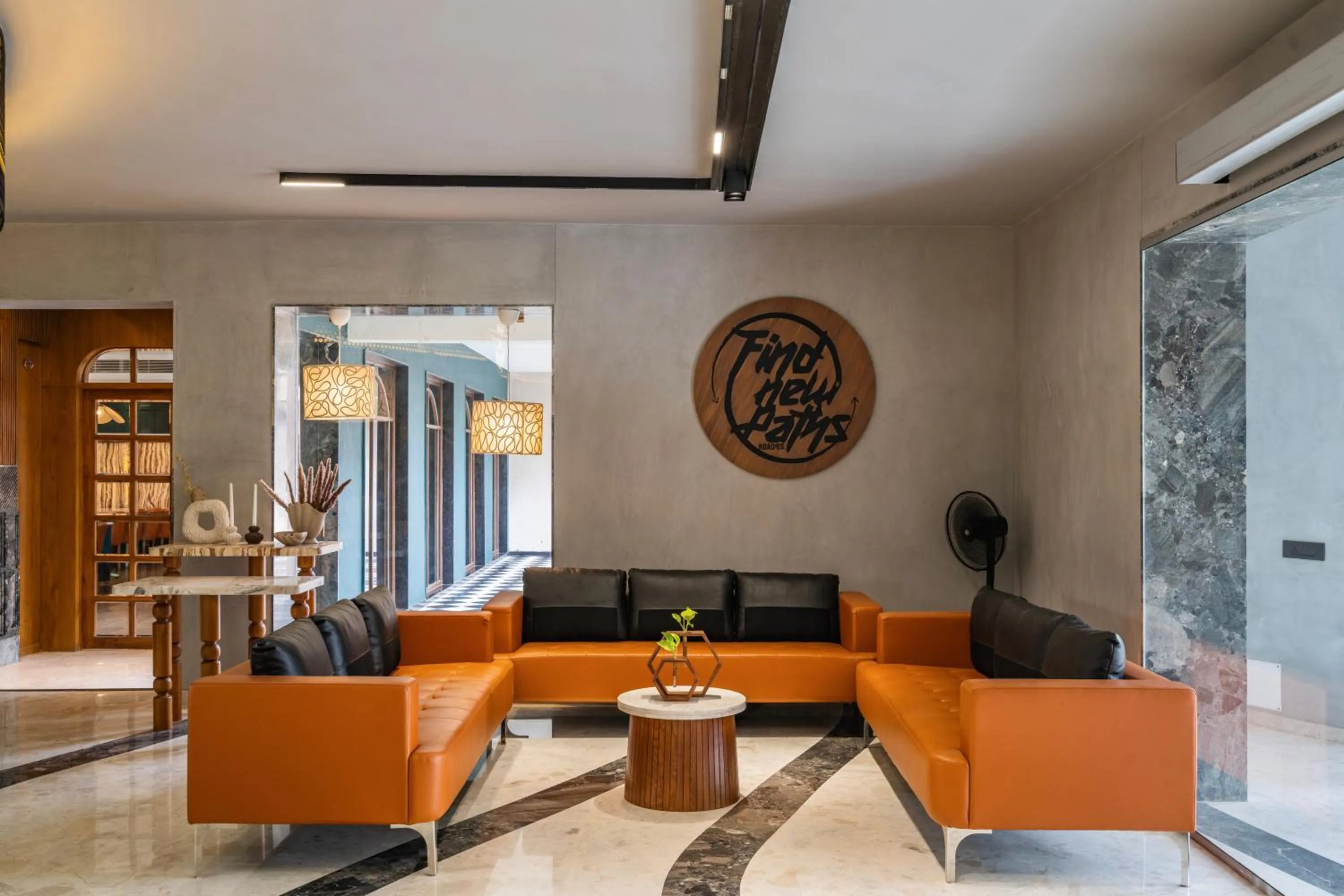 Seating area in Roadies Rostel - Best Adventure Resort in Ahmedabad