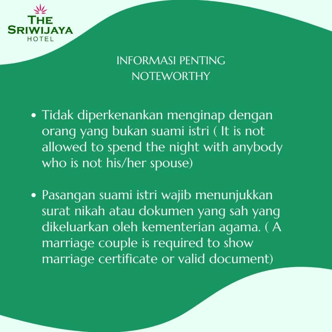 The Sriwijaya Hotel - Halal Hotel