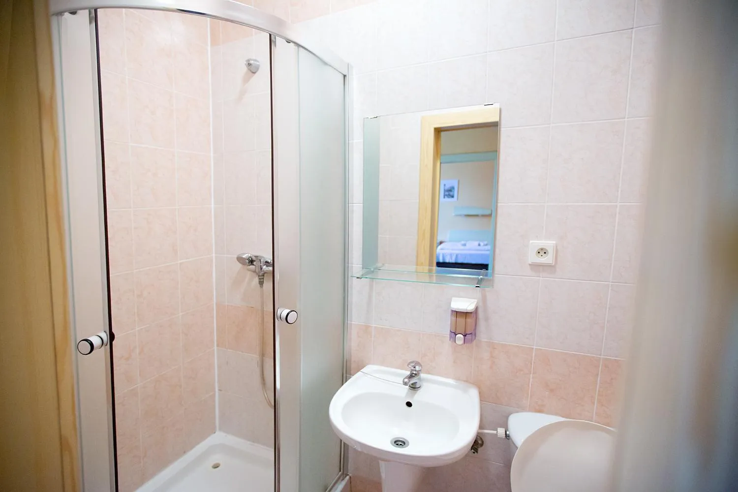 Shower in Hotel U Loubů