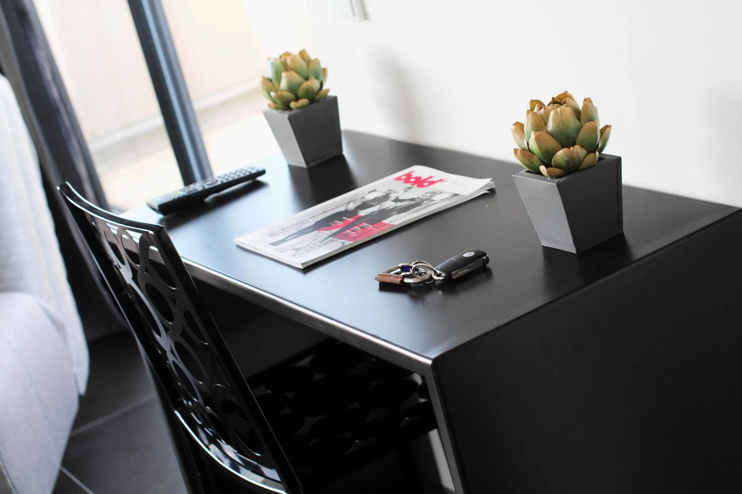 Seating area in Hotel Grey