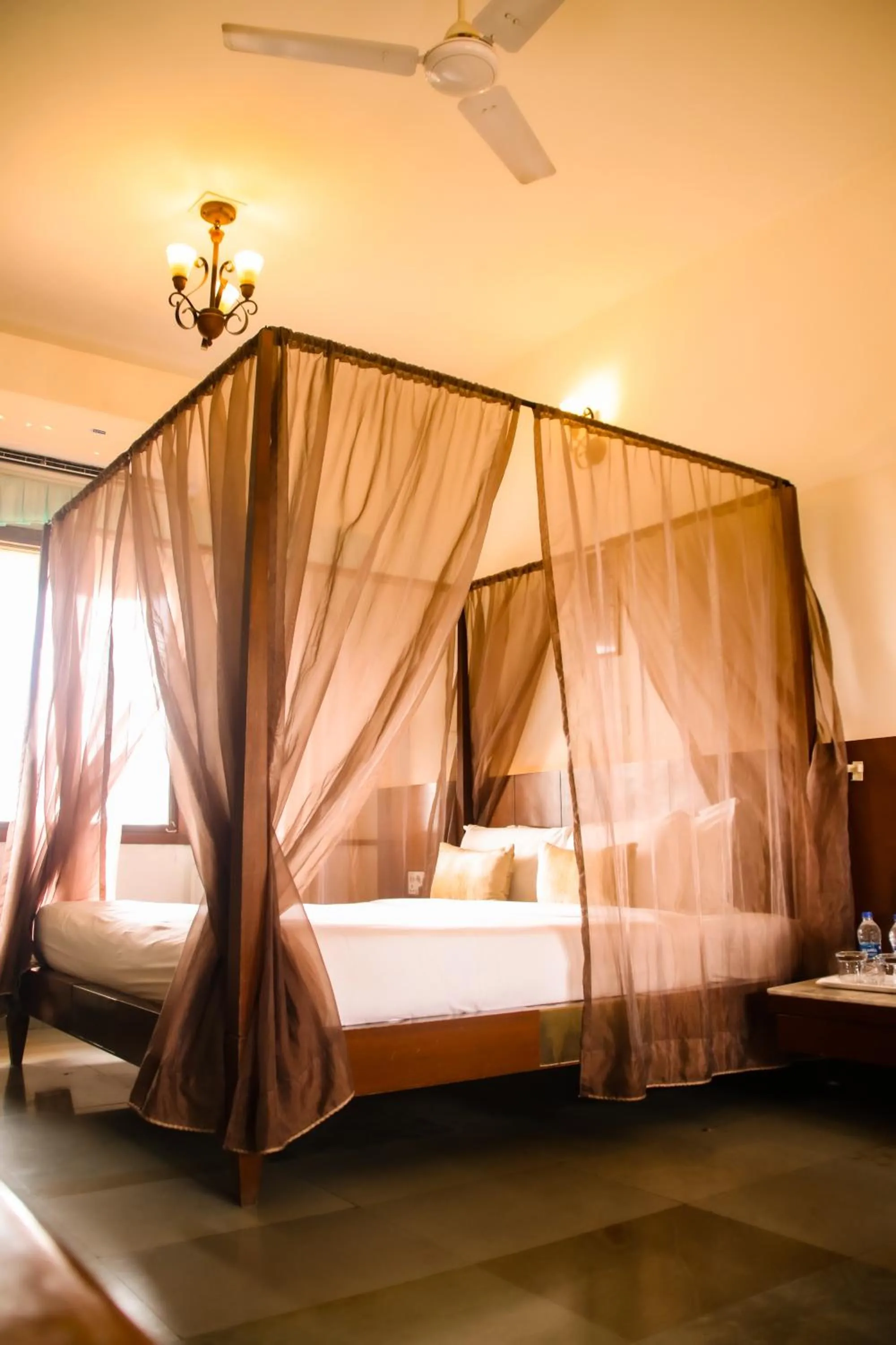 Bed in Heritage Khirasara Palace