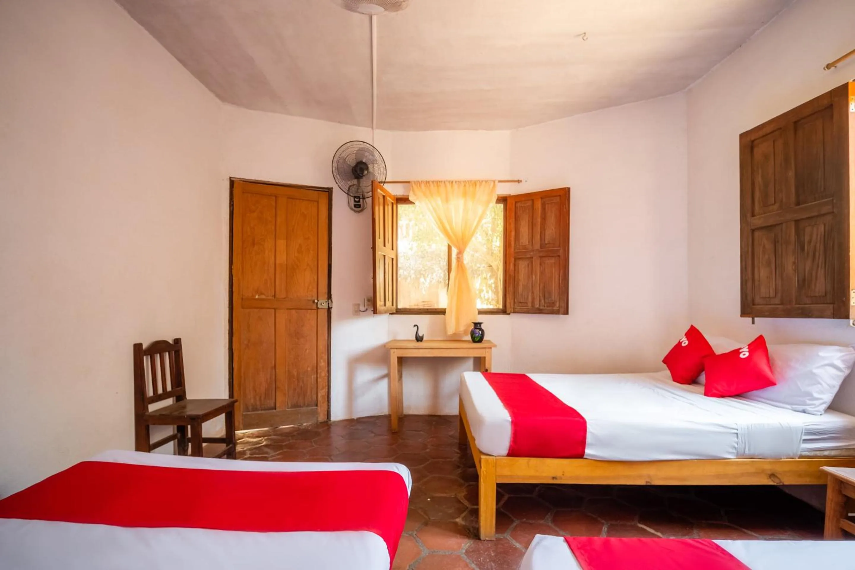 Bedroom, Bed in OYO Cabañas Abril, Mazunte