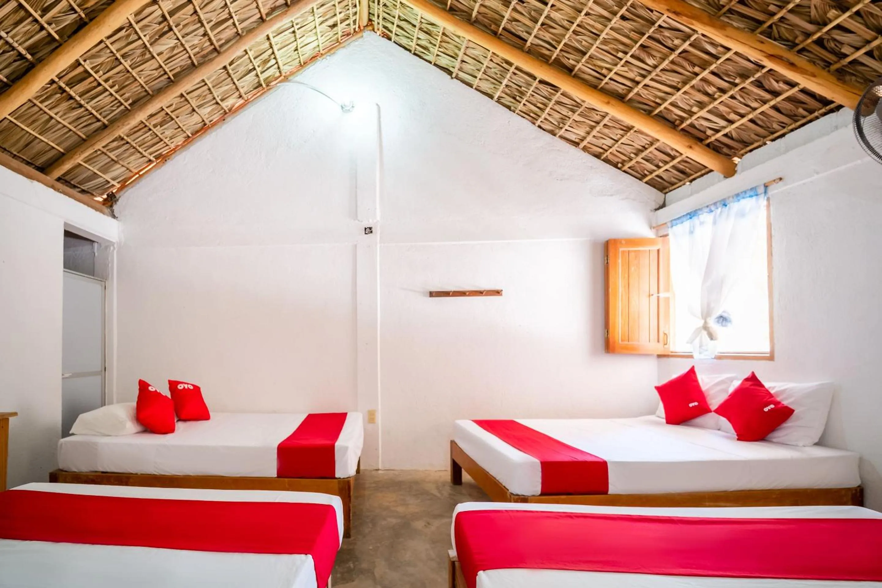 Bedroom, Bed in OYO Cabañas Abril, Mazunte