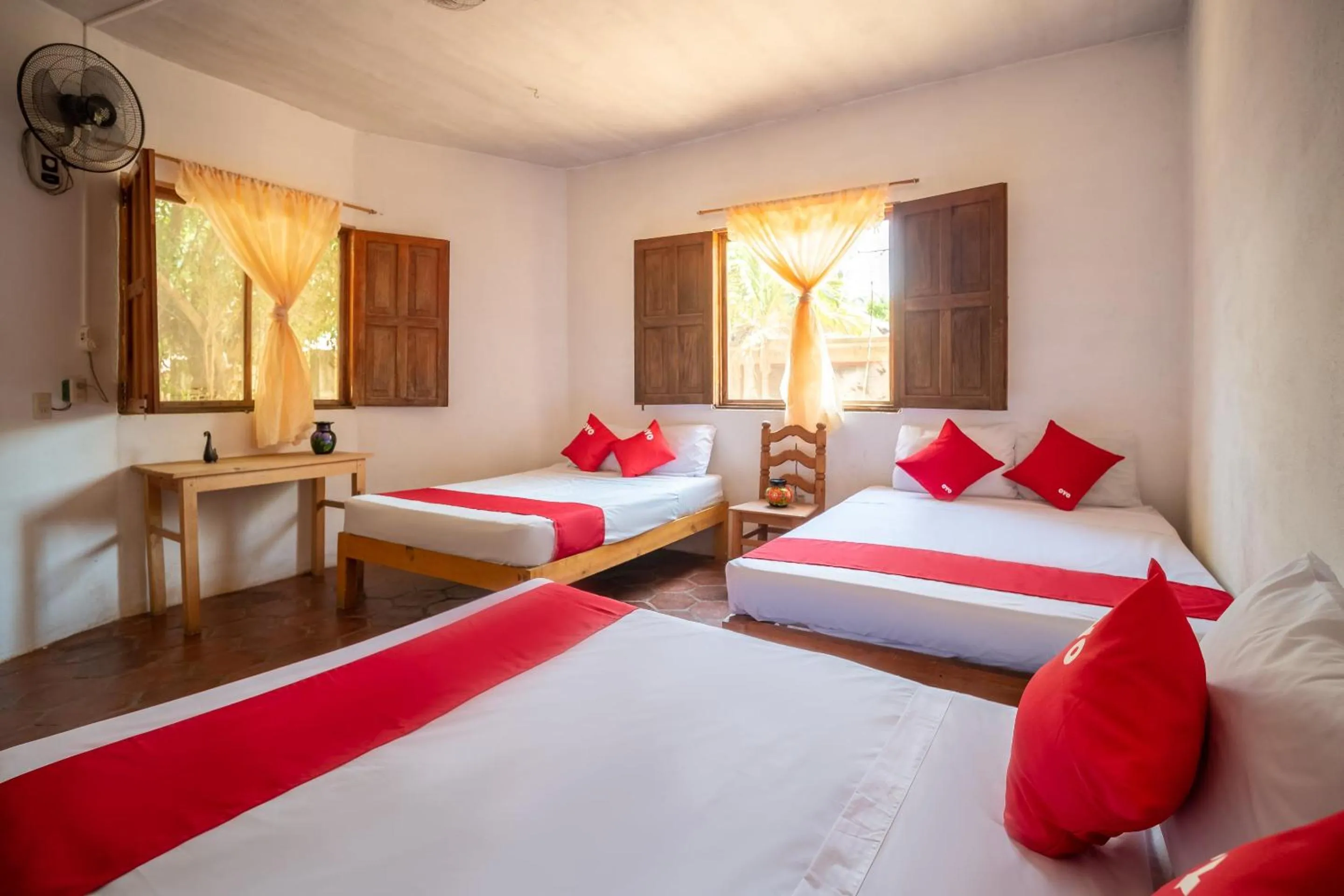 Bedroom, Bed in OYO Cabañas Abril, Mazunte