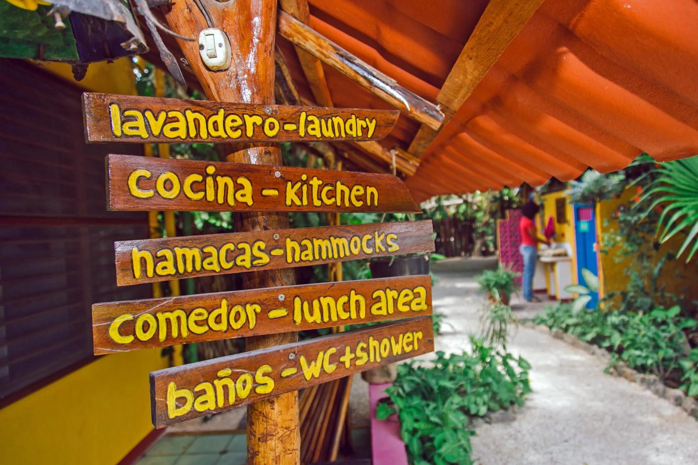 Text overlay in Hostel Candelaria