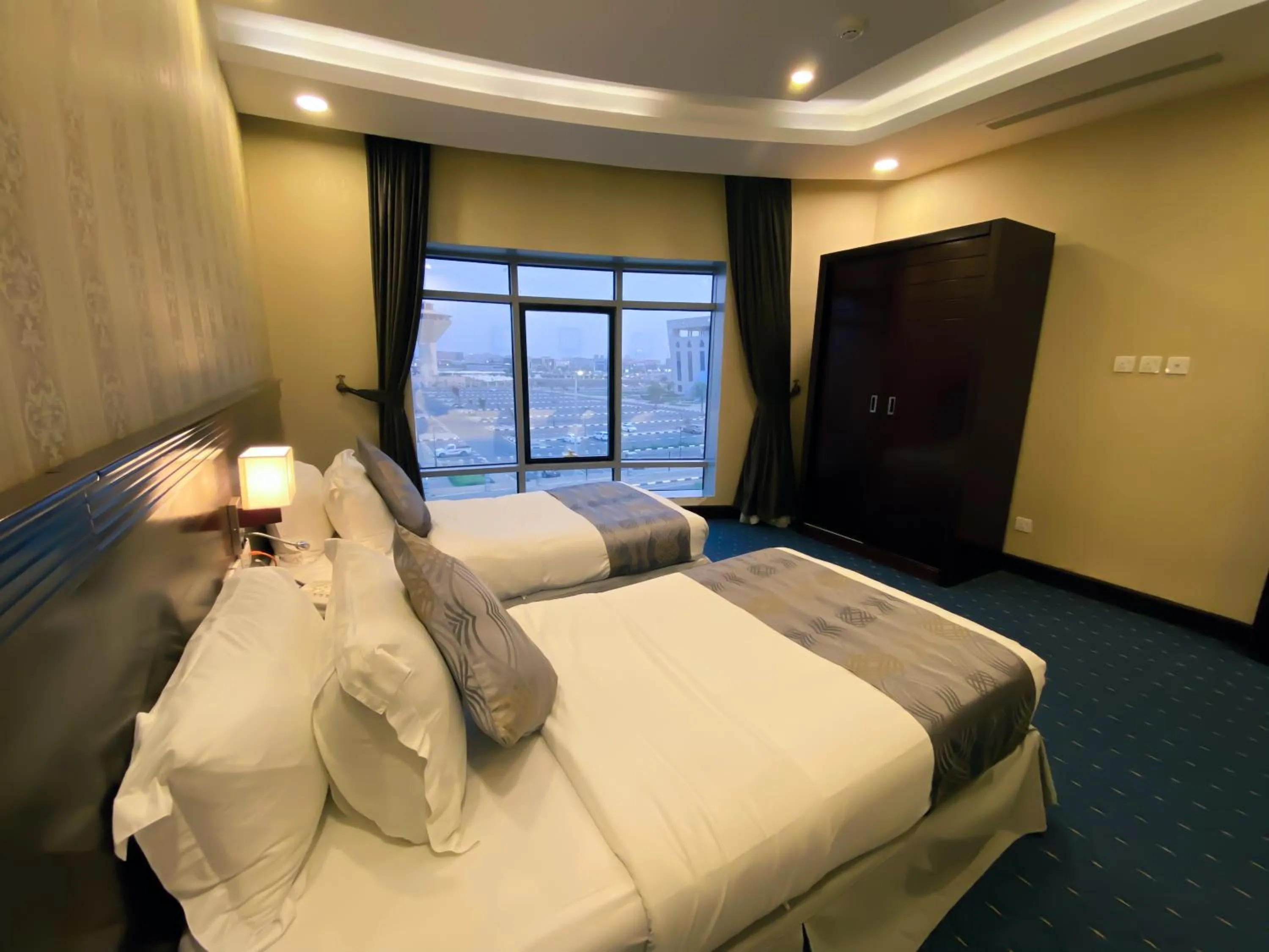 View (from property/room), Bed in Al Maali Hotel Jazan