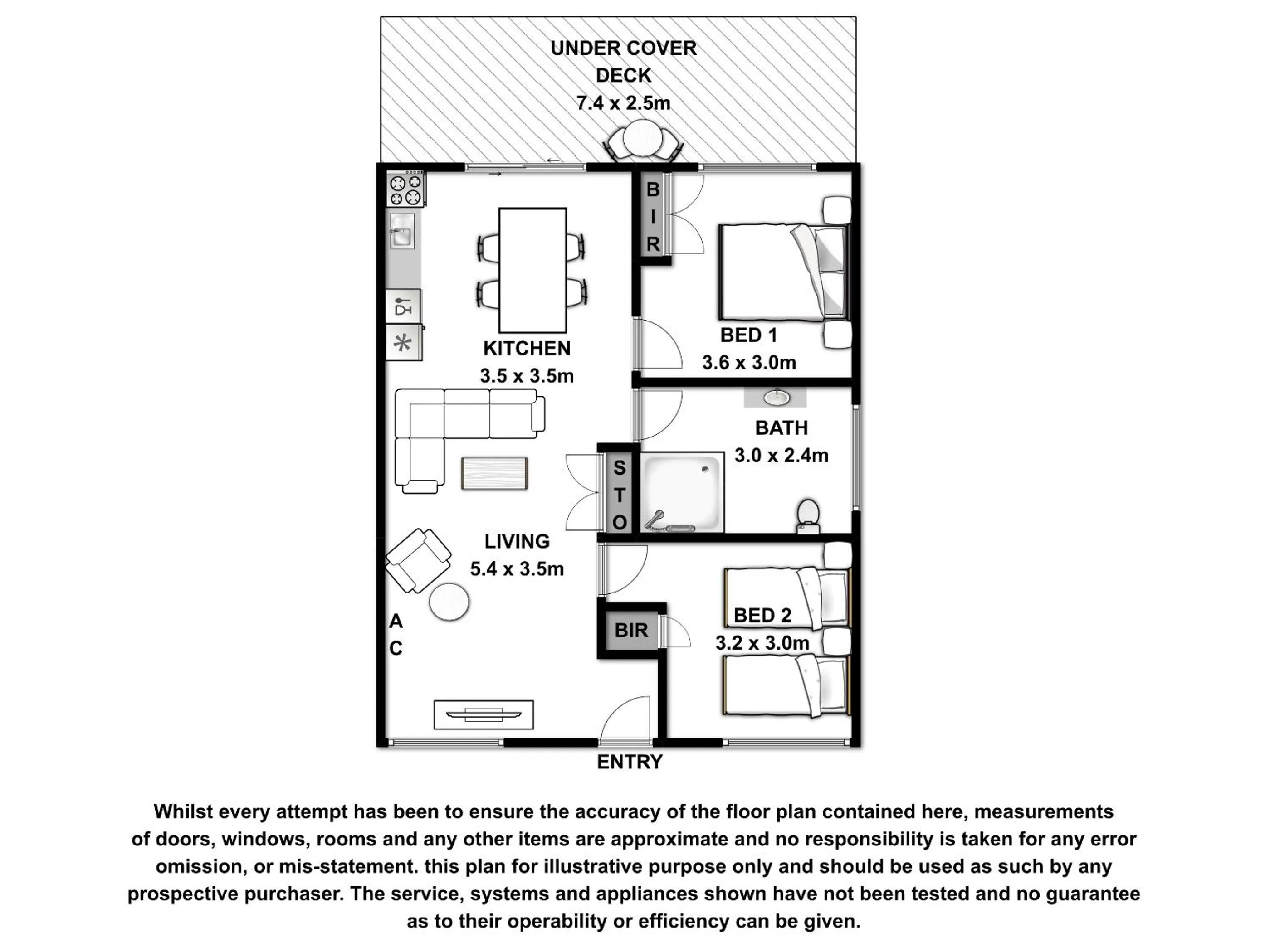 Floor plan in A1 Motels and Apartments Port Fairy